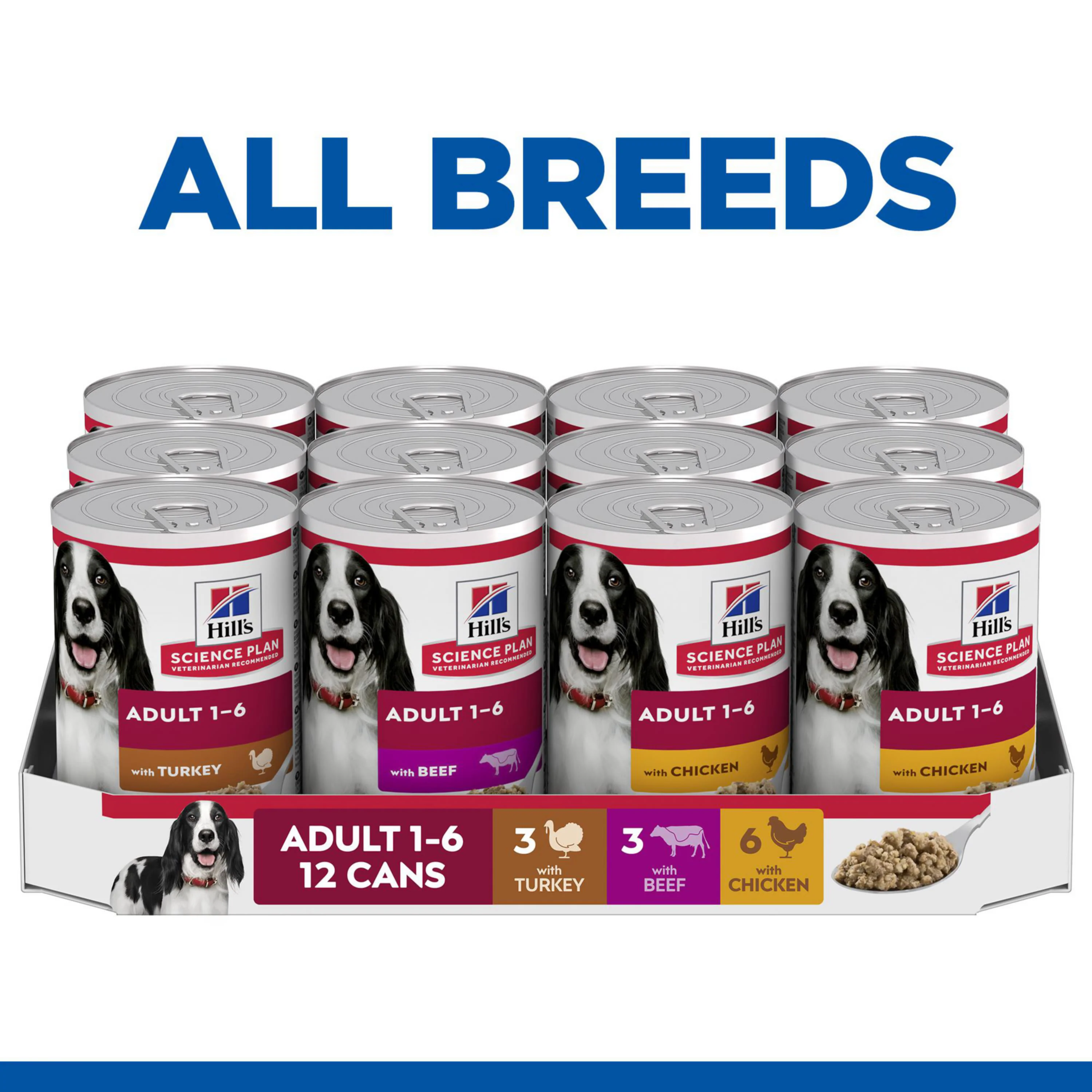 Hill's Science Plan Adult Wet Dog Food with Chicken, Turkey and Beef - Image 6