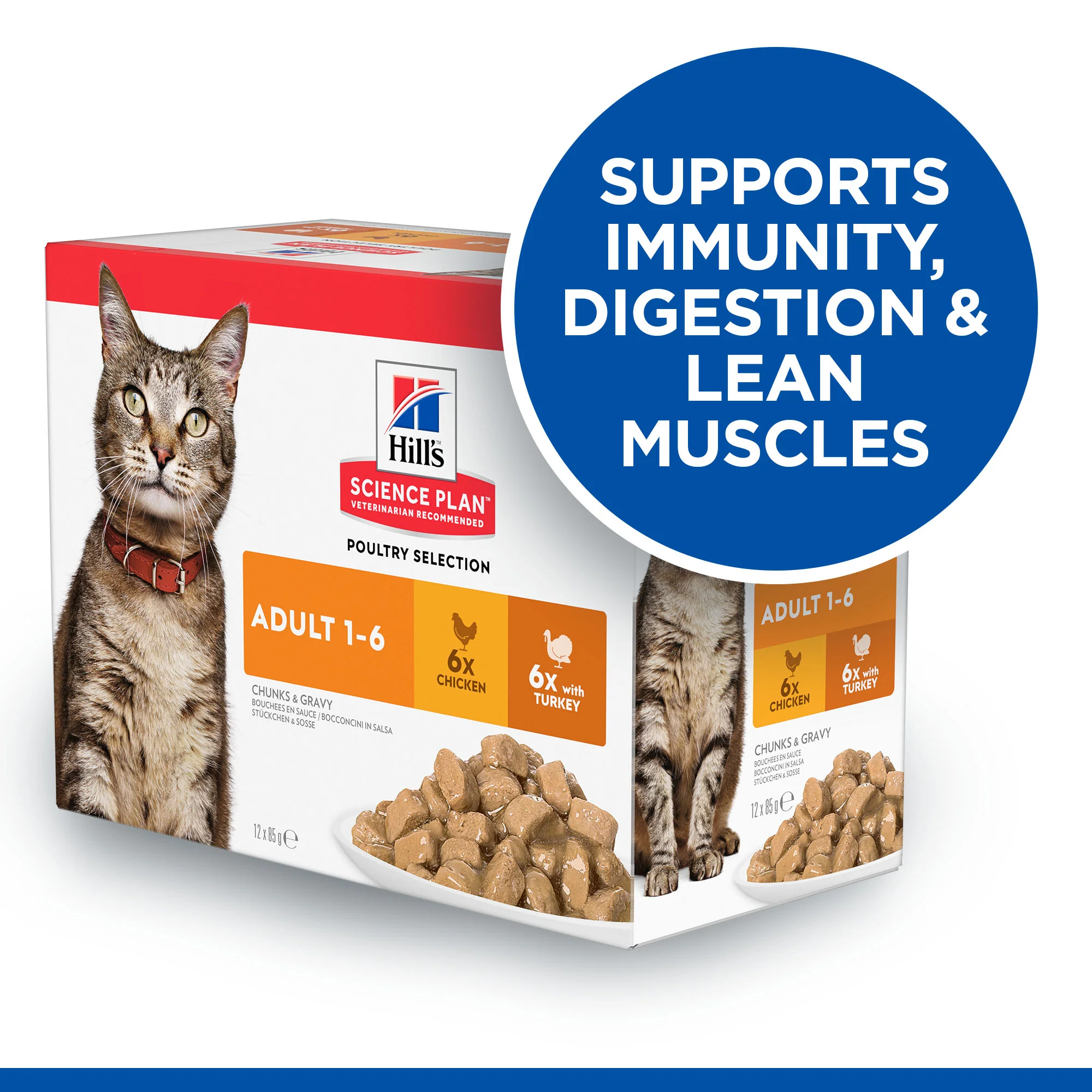 Hill's Science Plan Feline Adult 1-6 Wet Food - Poultry Selection - Image 4