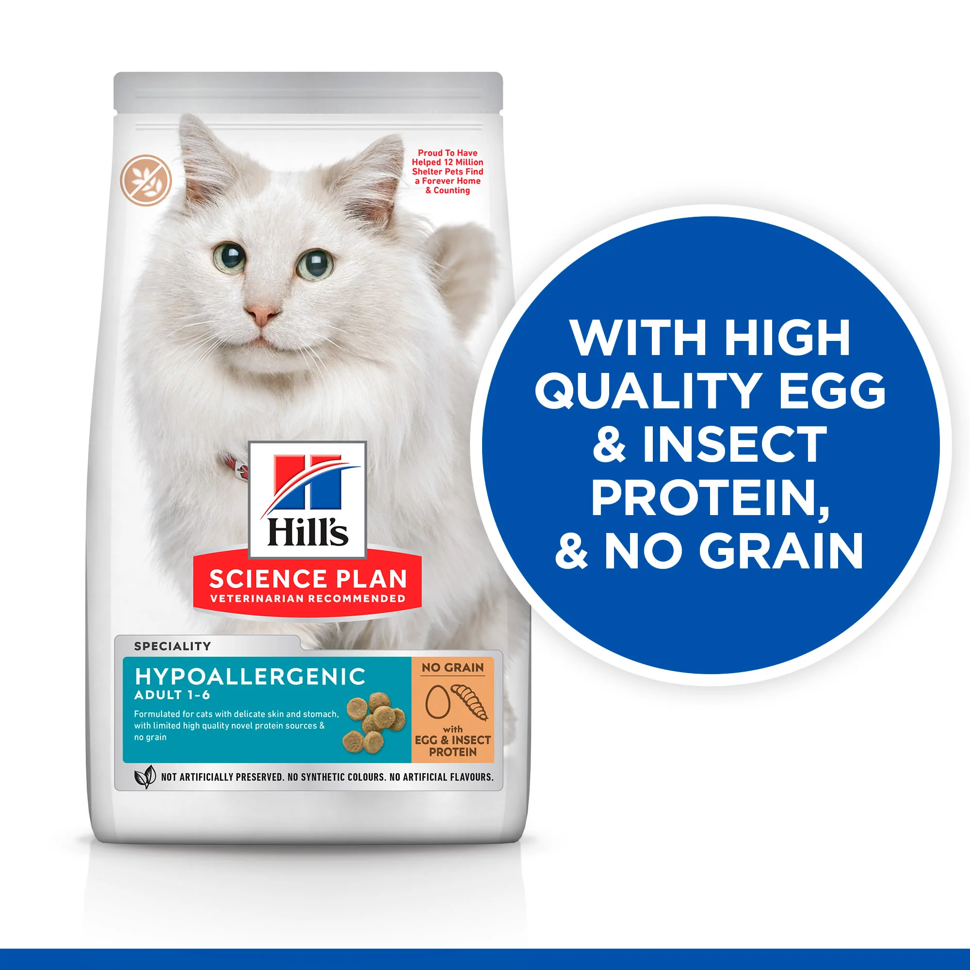 Hill's Science Plan Hypoallergenic Insect & Egg Adult Dry Cat Food - Image 4
