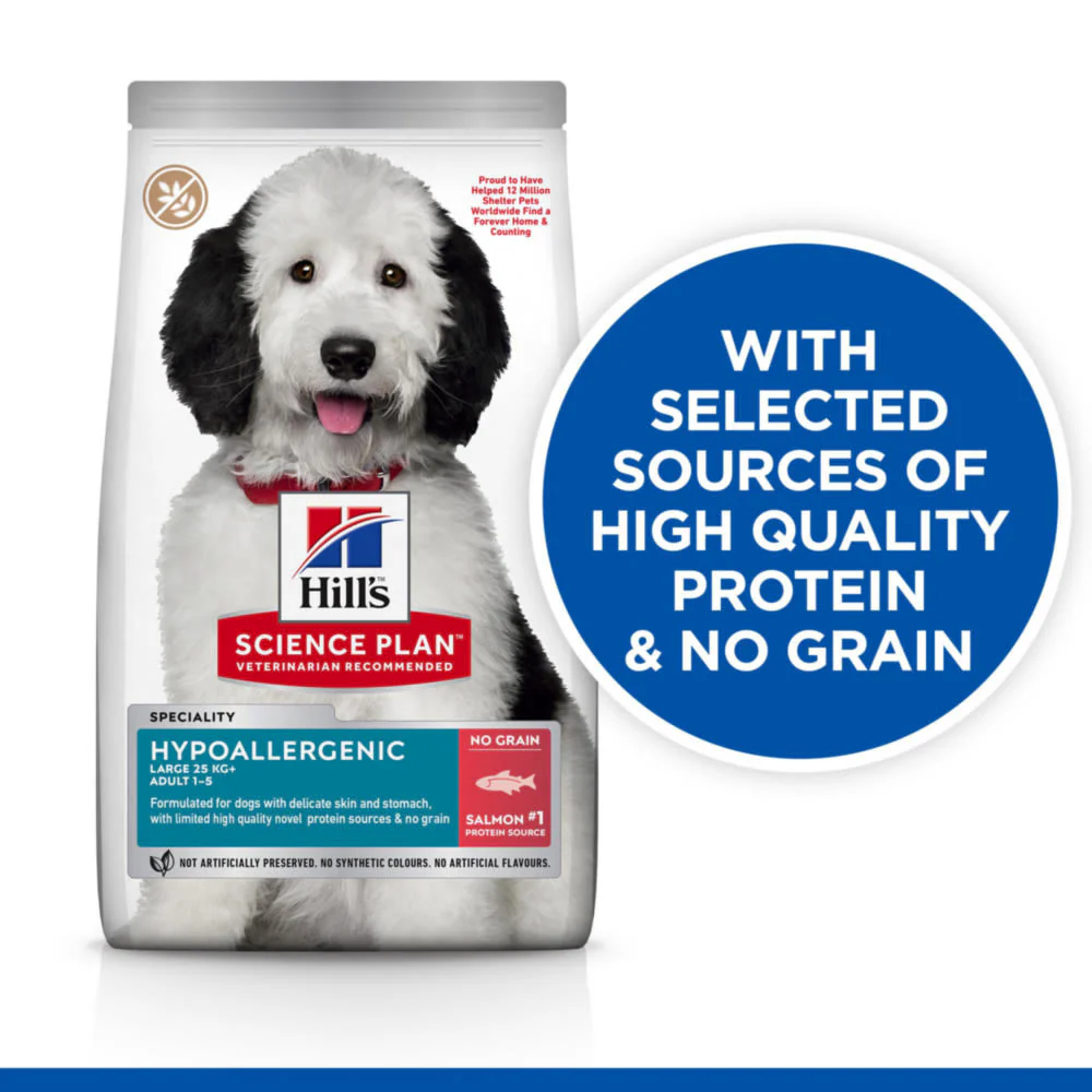 Hill's Science Plan Hypoallergenic Large Adult Dry Dog Food - Salmon - Image 4