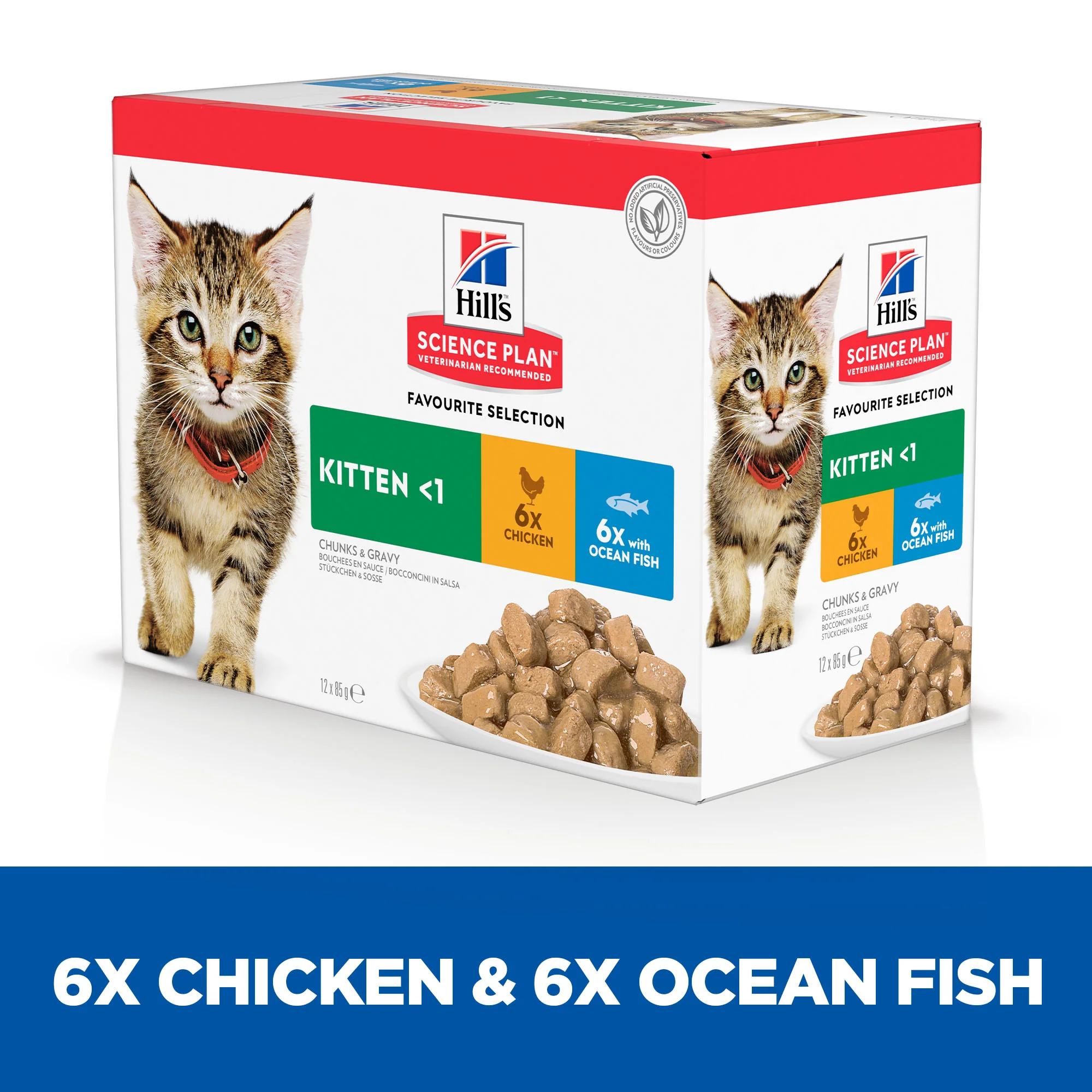 Hill's Science Plan Kitten <1 Wet Cat Food Pouches - Favourite Selection - Image 3
