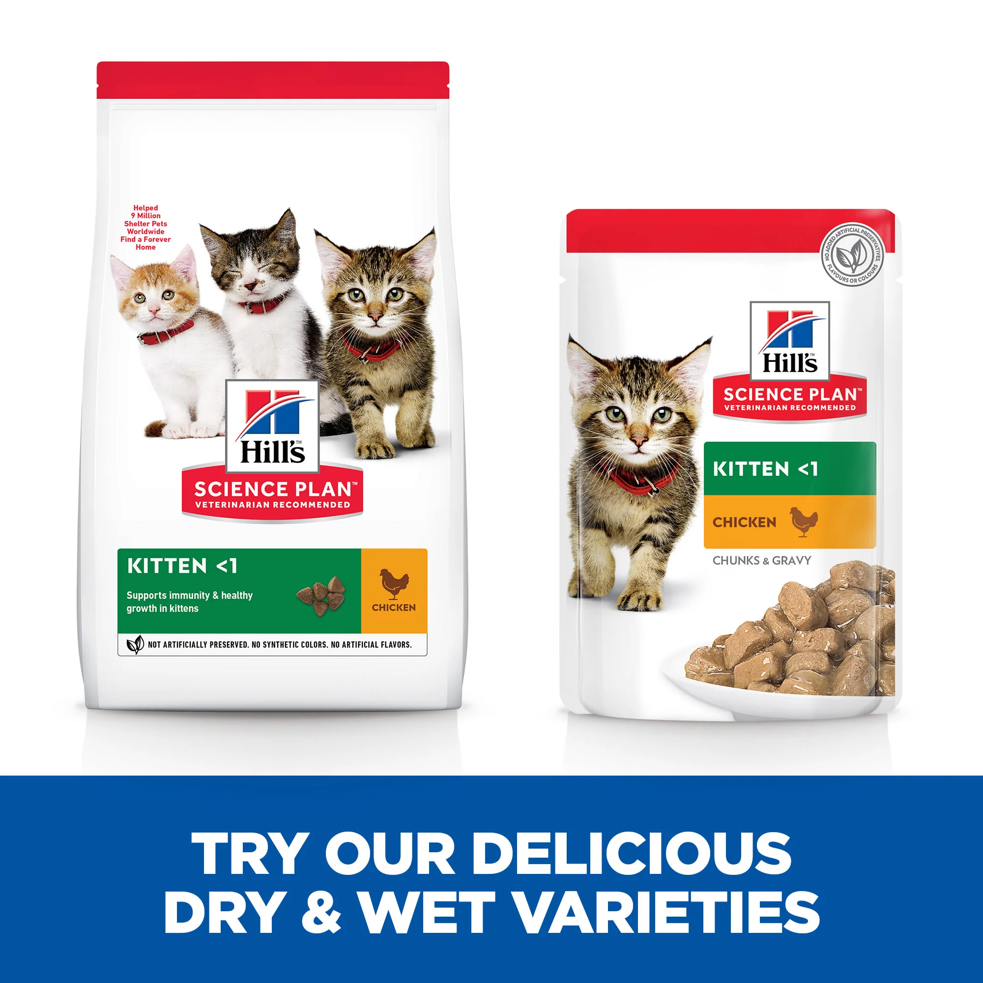 Hill's Science Plan Kitten <1 Wet Cat Food Pouches - Favourite Selection - Image 4