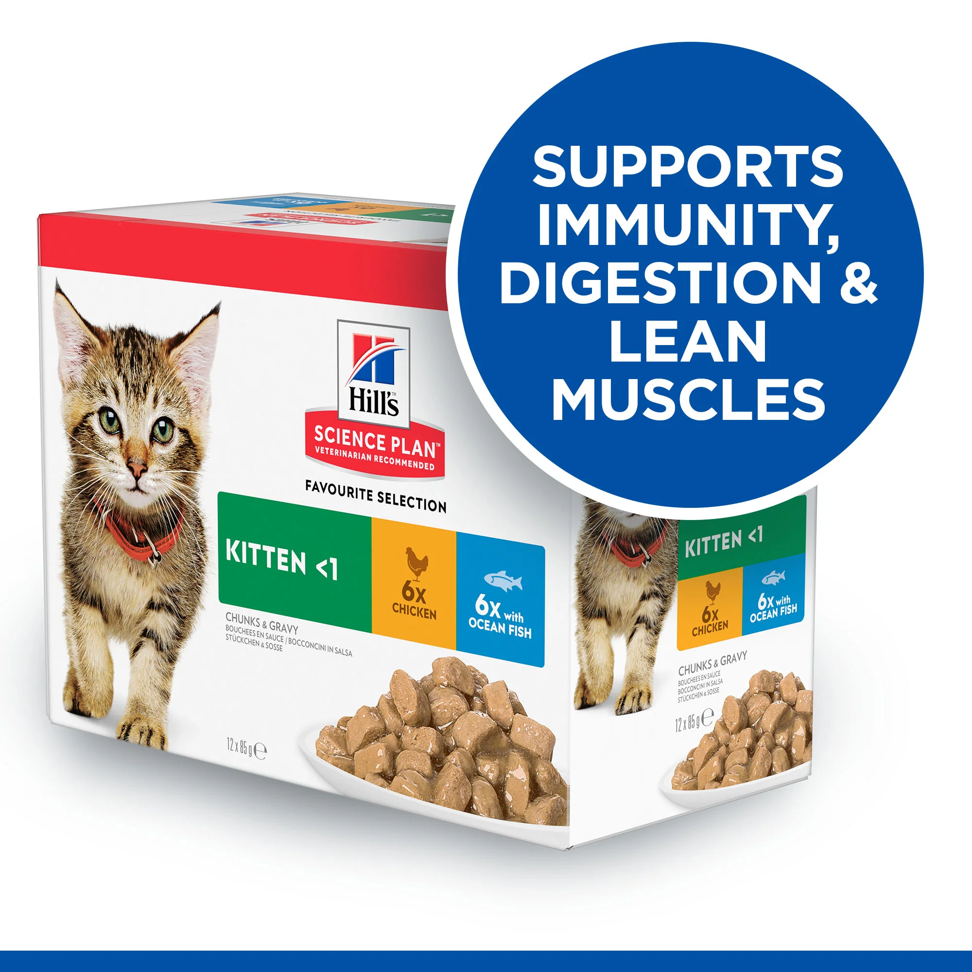 Hill's Science Plan Kitten <1 Wet Cat Food Pouches - Favourite Selection - Image 6