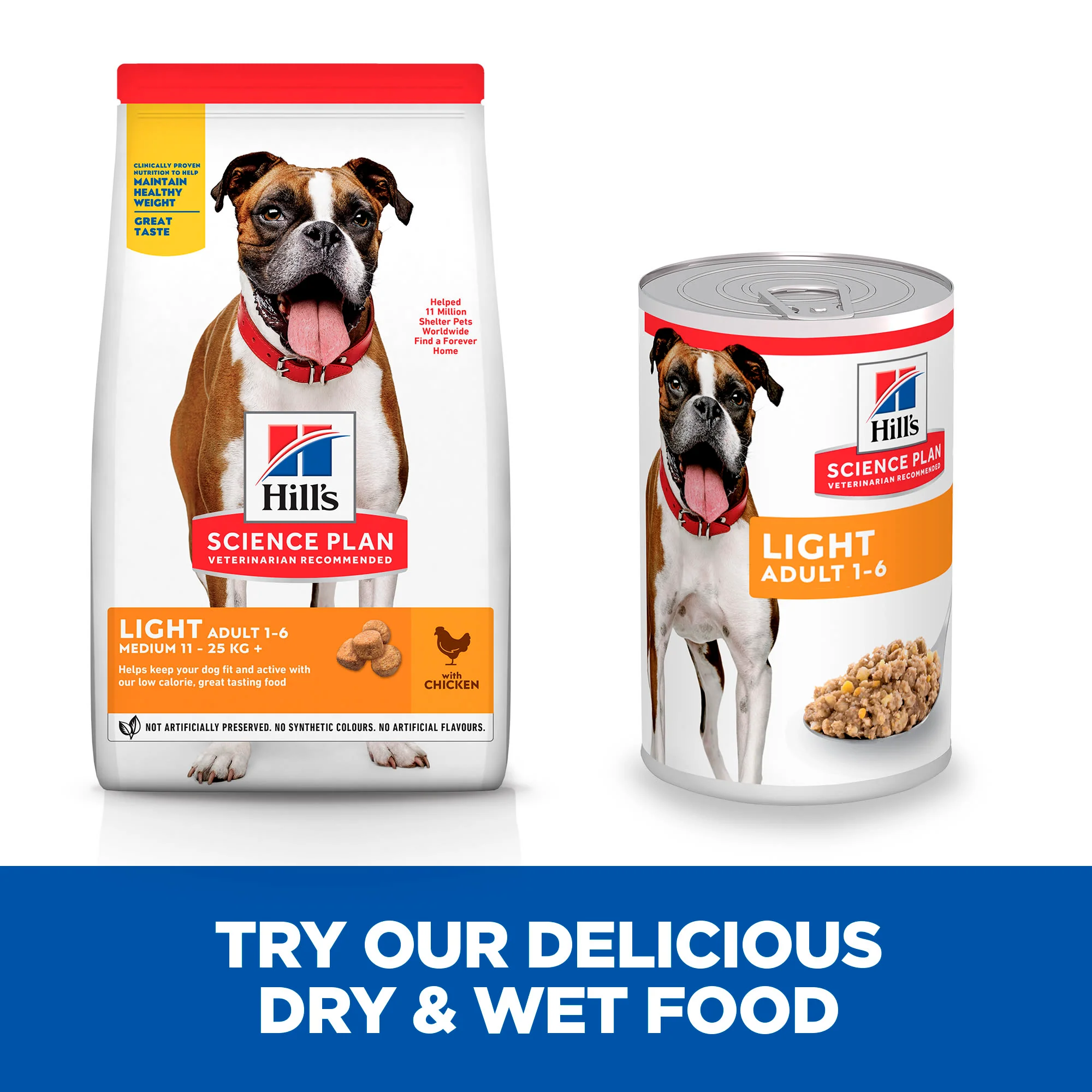 Hill's Science Plan Light Medium Adult 1-6 Dry Dog Food - Chicken - Image 3