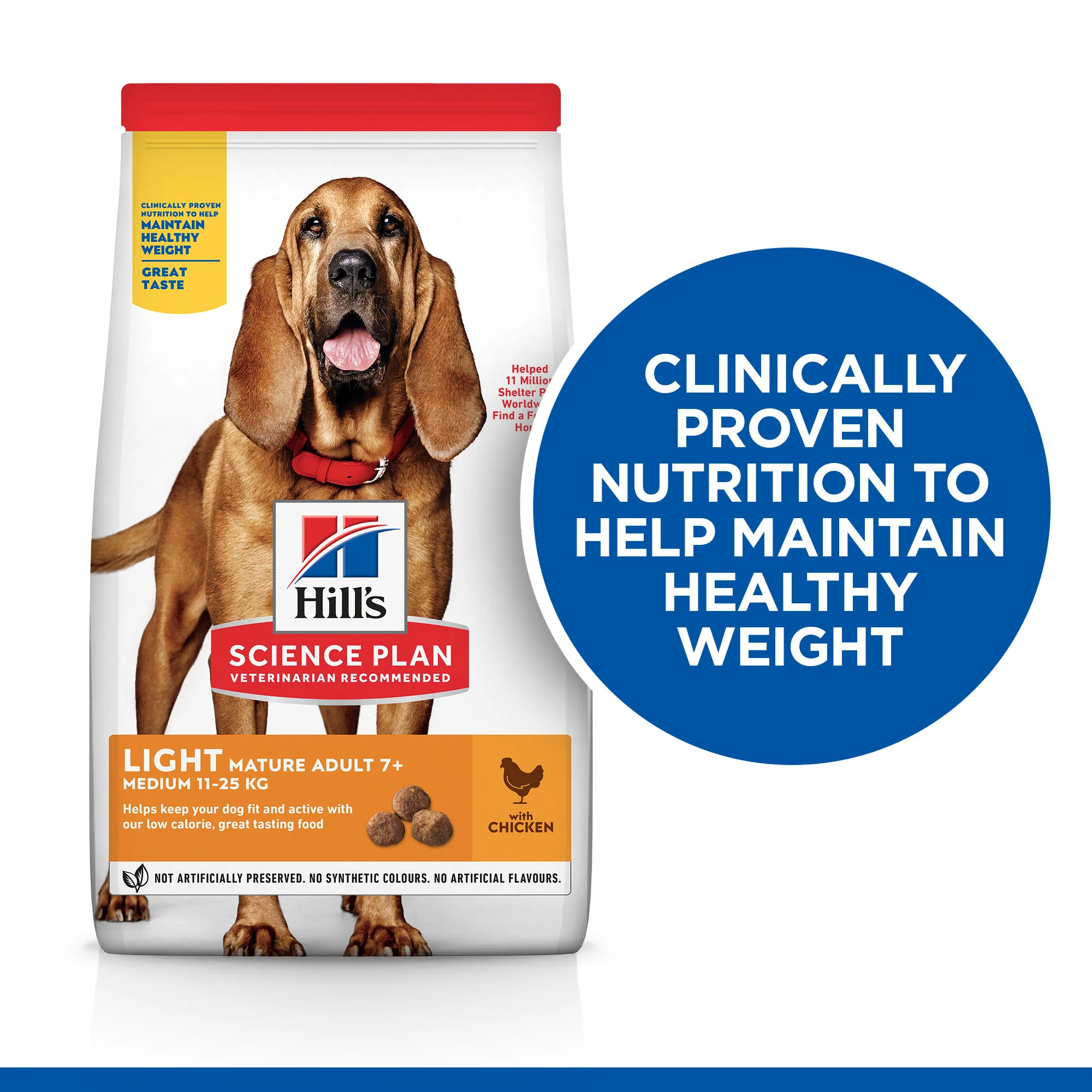 Hill's Science Plan Light Medium Mature Adult 7+ Dry Dog Food - Chicken - Image 3