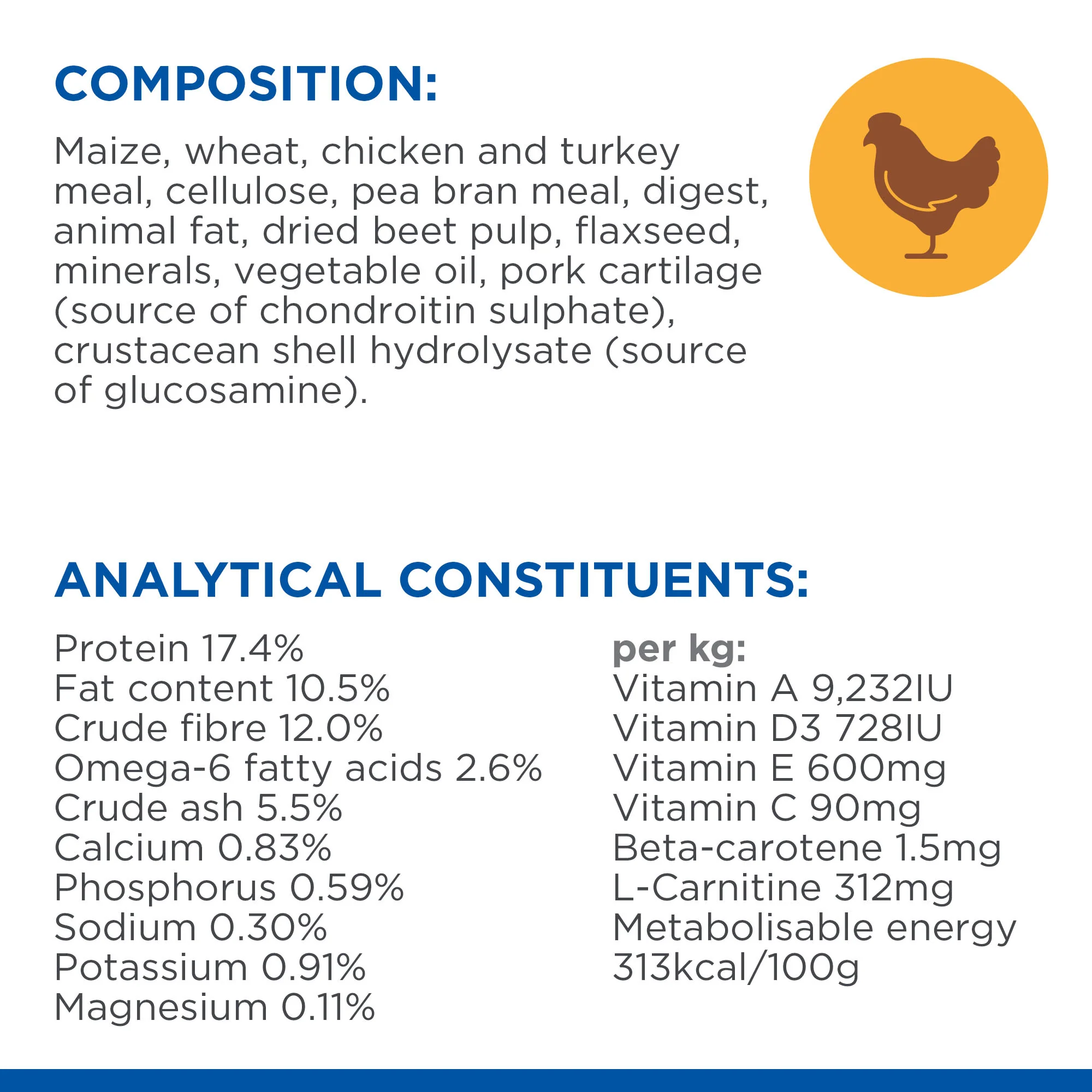 Hill's Science Plan Light Medium Mature Adult 7+ Dry Dog Food - Chicken - Image 4