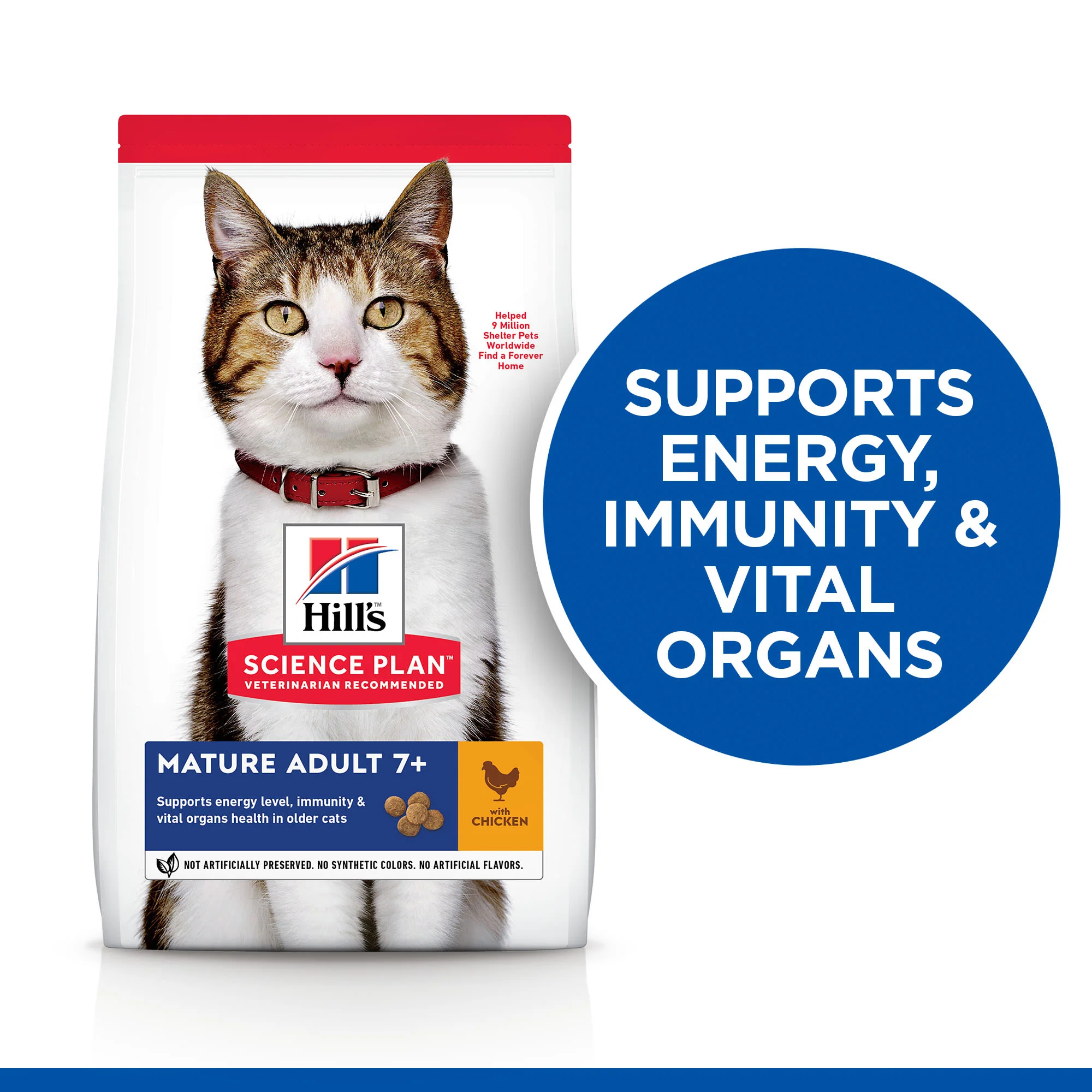 Hill's Science Plan Mature Adult 7+ Dry Cat Food - Chicken - Image 4