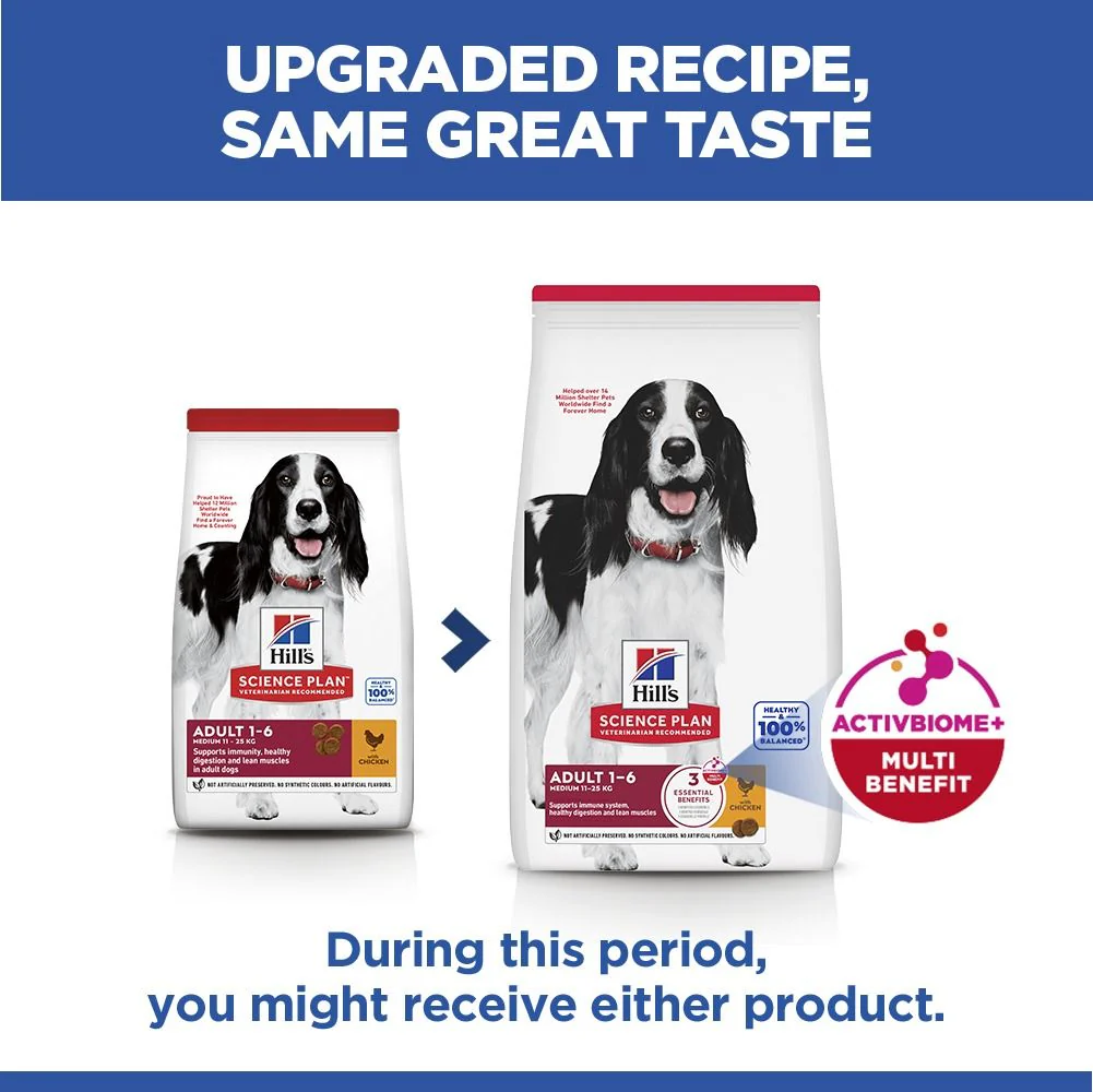 Hill's Science Plan Medium Adult 1-6 Dry Dog Food - Chicken - Image 8