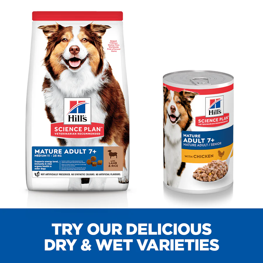 Hill's Science Plan Medium Mature Adult7+ Dry Dog Food - Lamb & Rice - Image 3
