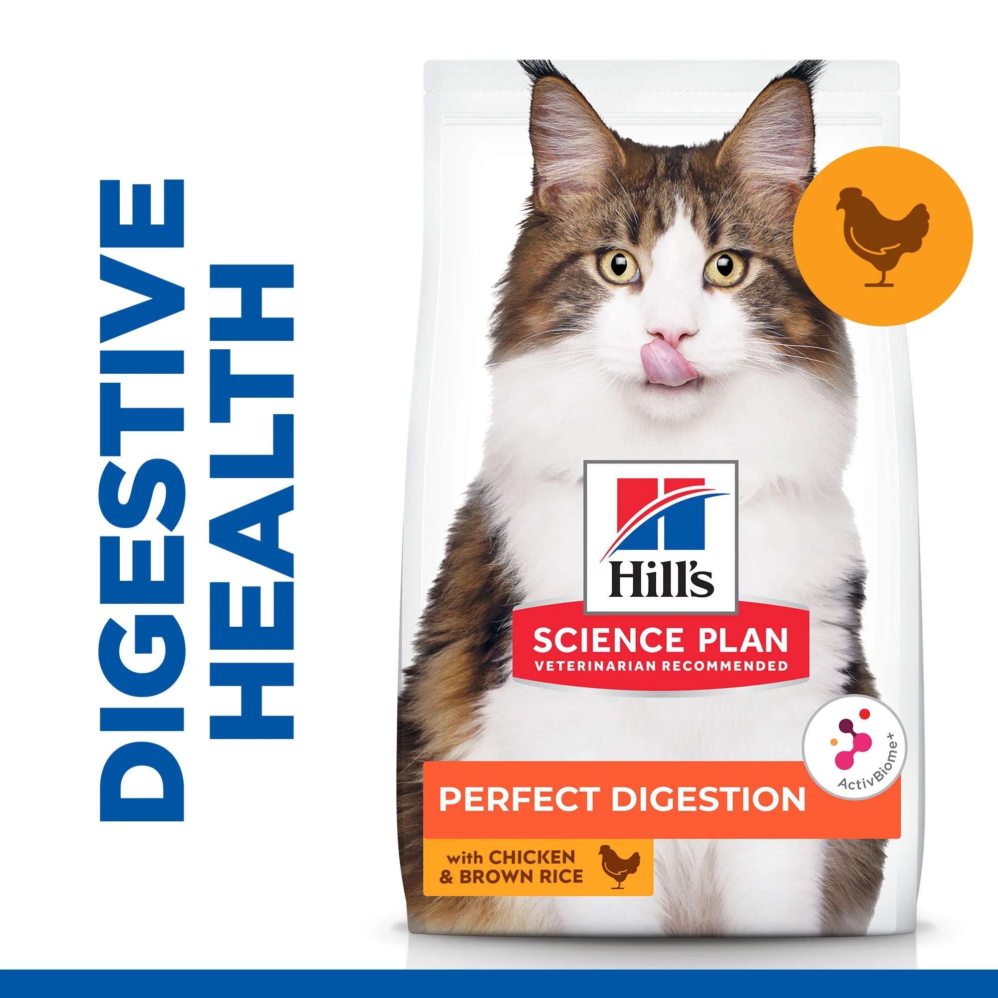Hill's Science Plan Perfect Digestion Adult 1+ Dry Cat Food - Chicken & Brown Rice - Image 2