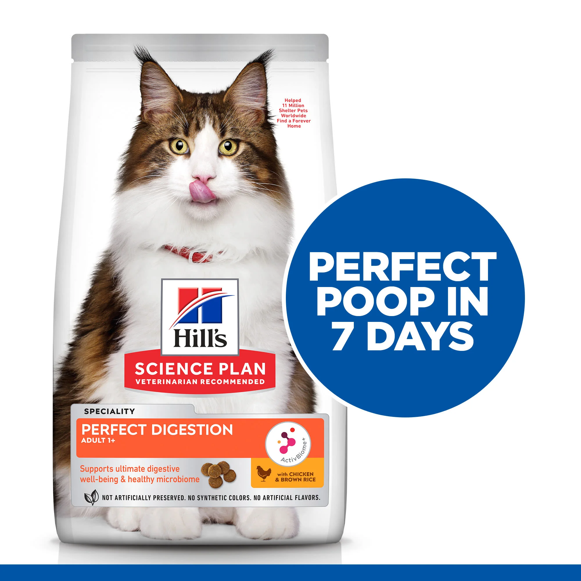 Hill's Science Plan Perfect Digestion Adult 1+ Dry Cat Food - Chicken & Brown Rice - Image 5