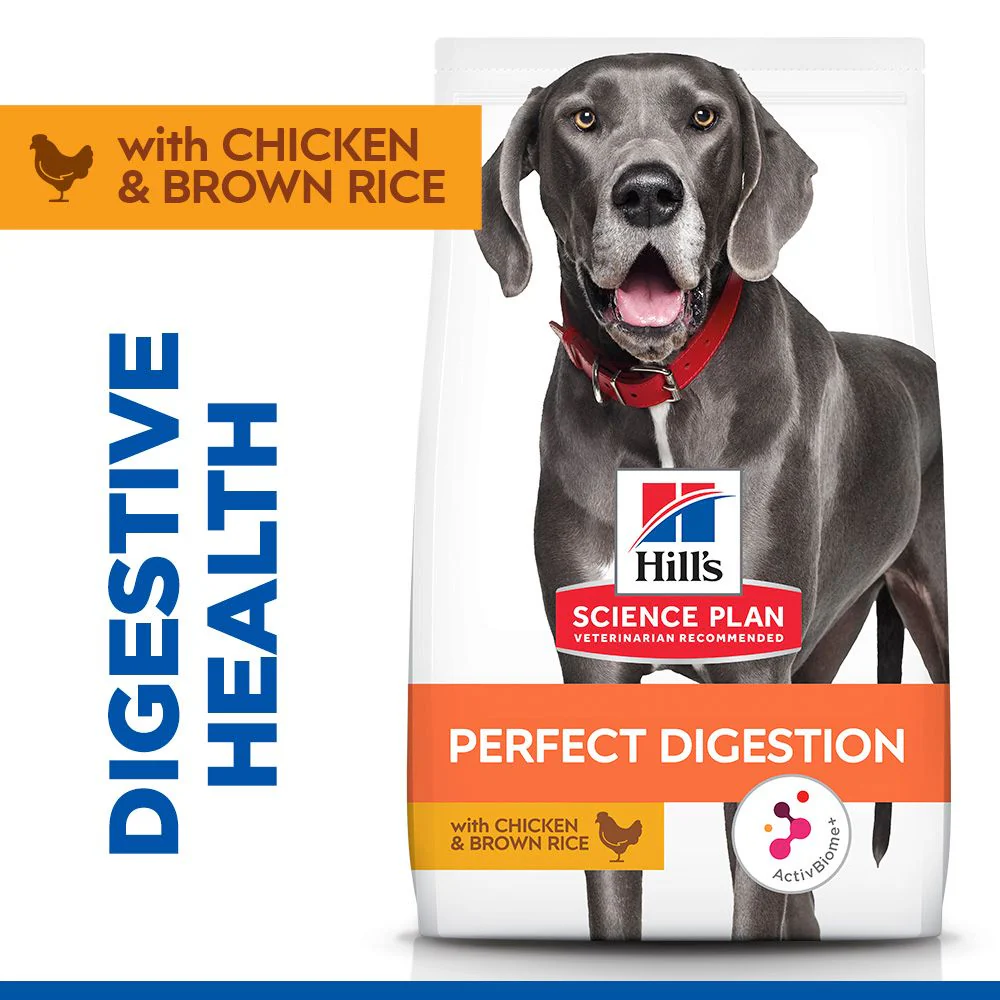 Hill's Science Plan Perfect Digestion Large Breed Adult 1+ Dry Dog Food - Chicken & Brown Rice - Image 2