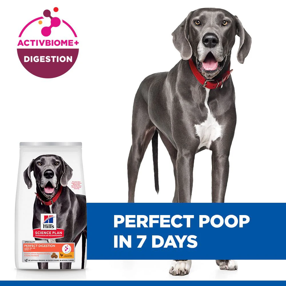 Hill's Science Plan Perfect Digestion Large Breed Adult 1+ Dry Dog Food - Chicken & Brown Rice - Image 4