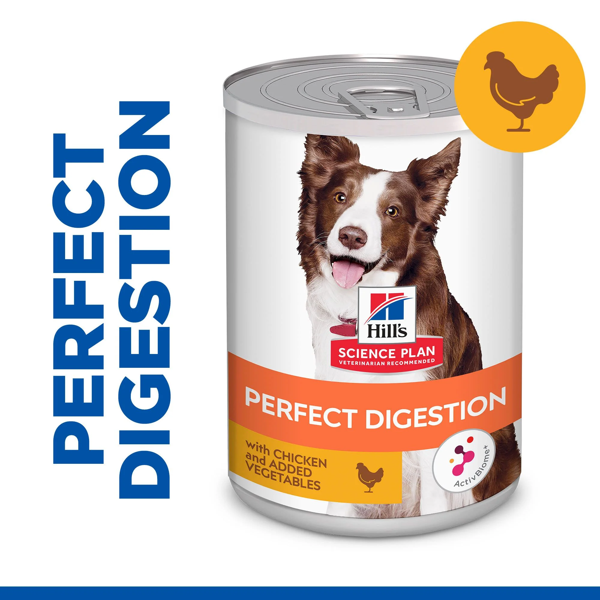 Hill's Science Plan Perfect Digestion Medium Adult 1+ Wet Dog Food with Chicken & Vegetables - 12 x 363g Can - Image 2