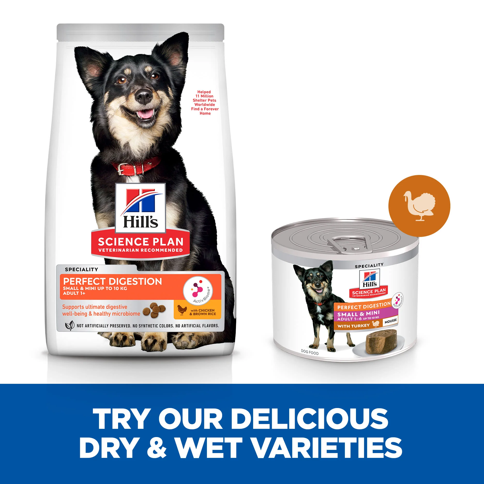Hill's Science Plan Perfect Digestion Small & Mini Adult Wet Dog Food - Turkey - Image 9