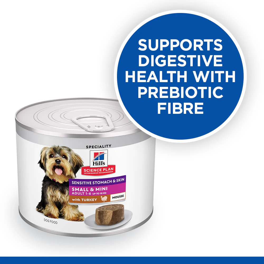 Hill's Science Plan Sensitive Stomach & Skin Small & Mini Adult Mousse with Turkey Wet Dog Food - Image 3