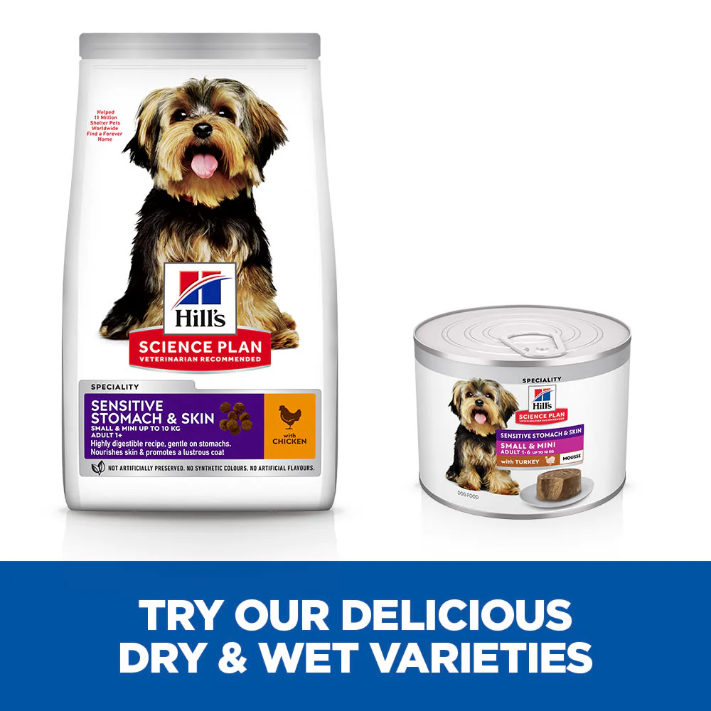 Hill's Science Plan Sensitive Stomach & Skin Small & Mini Adult Mousse with Turkey Wet Dog Food - Image 4