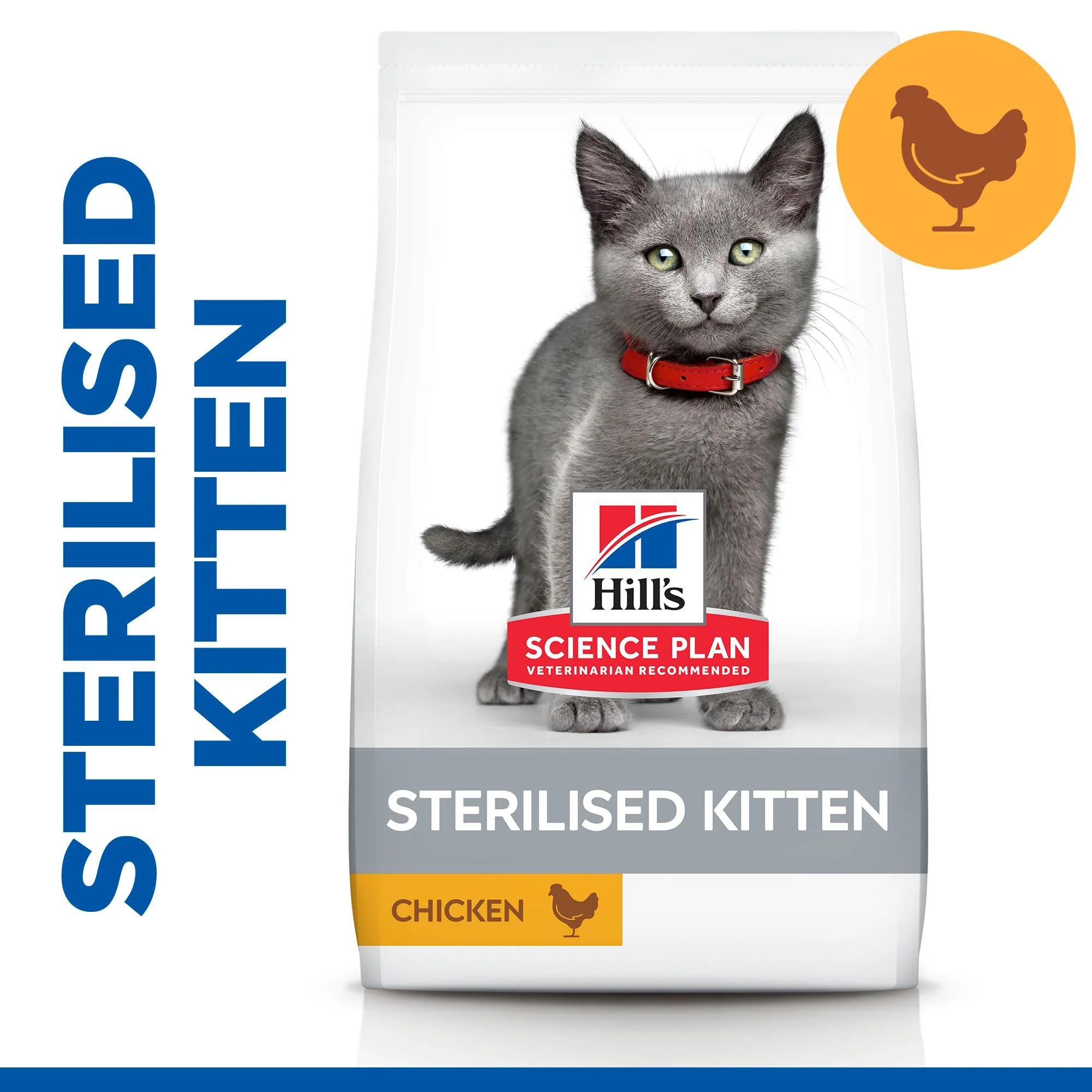 Hill's Science Plan Sterilised Kitten Dry Food with Chicken - 7kg Bag - Image 2
