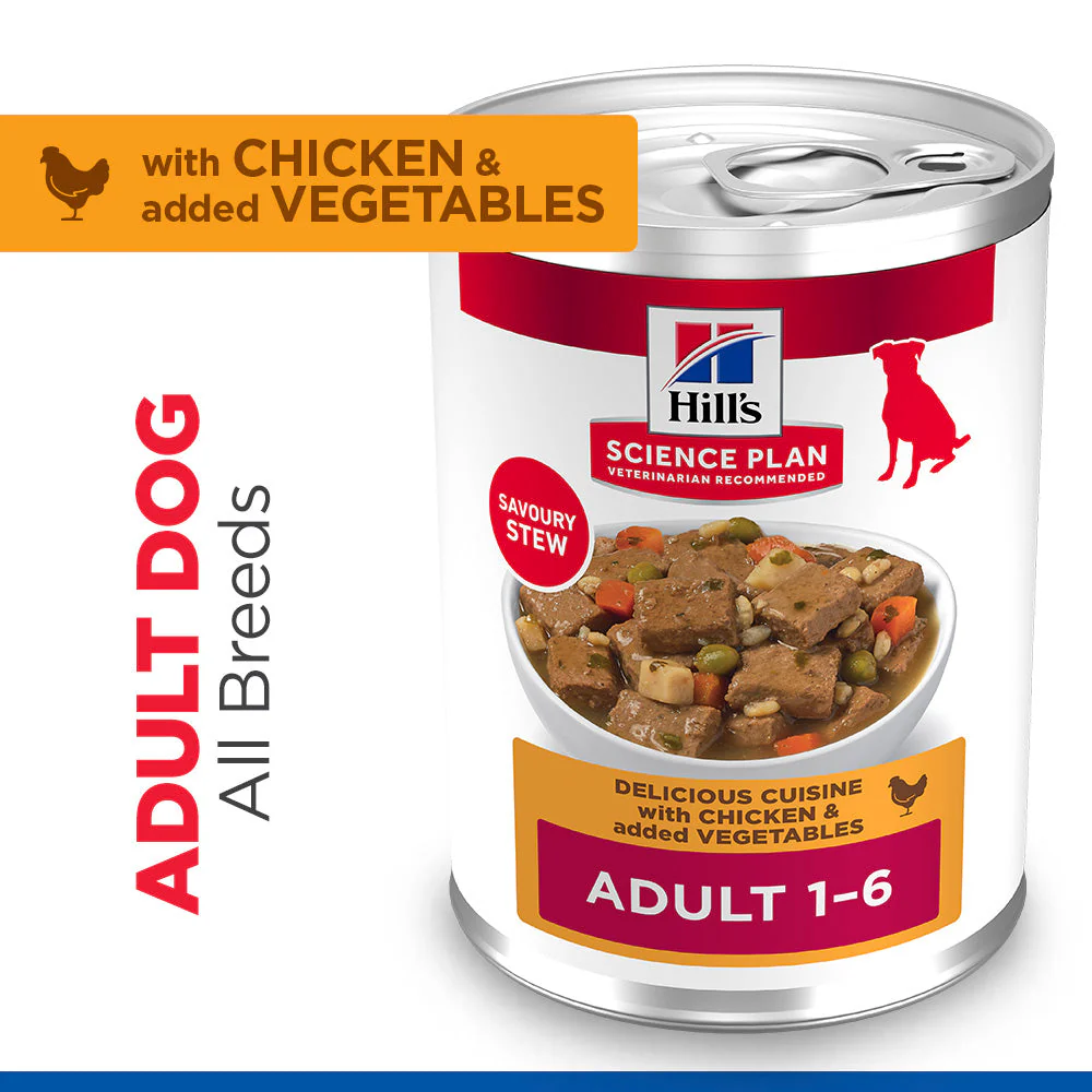 Hill's Science Plan Adult Savoury Stew with Chicken & added Vegetables Wet Dog Food - Image 2