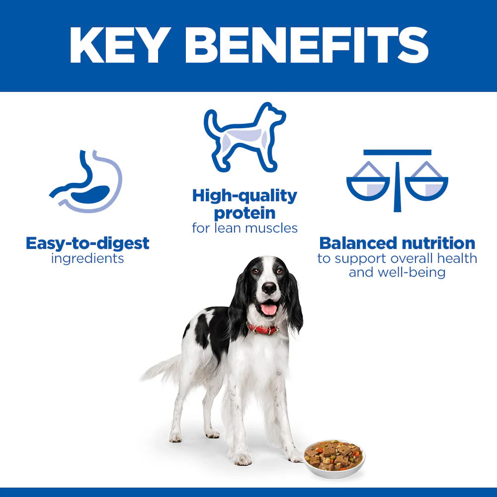 Hill's Science Plan Adult Savoury Stew with Chicken & added Vegetables Wet Dog Food - Image 3