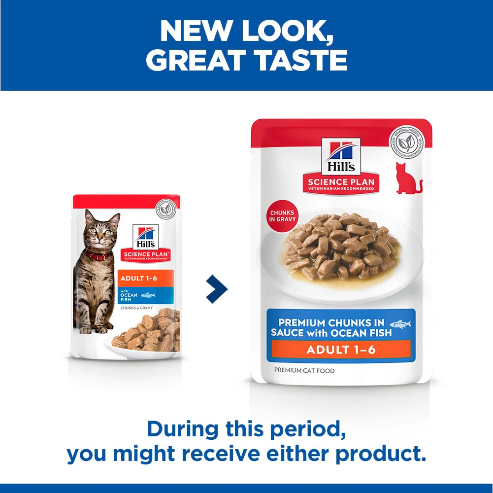 Hill's Science Plan Adult Wet Cat Food Premium Chunks in Sauce with Ocean Fish - Image 6