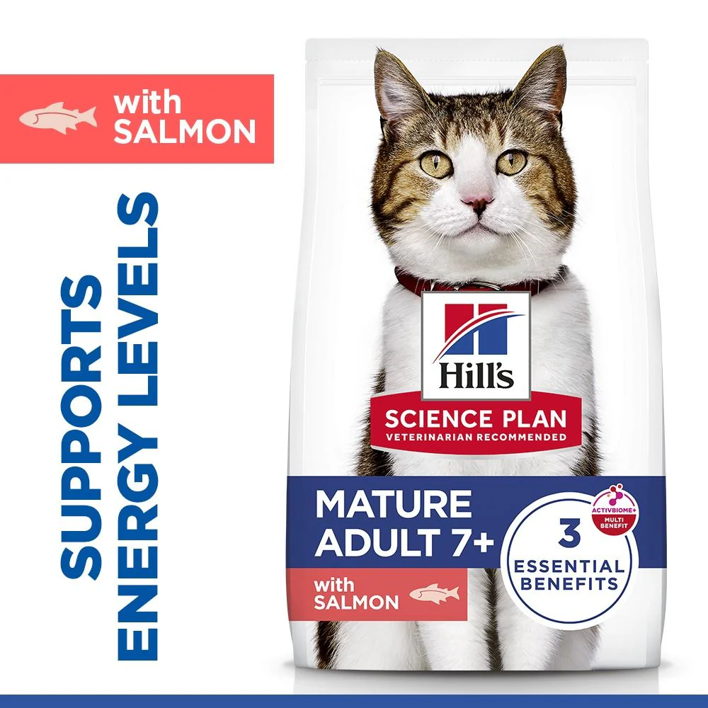 Hill's Science Plan Mature Adult Dry Cat Food with Salmon - Image 2