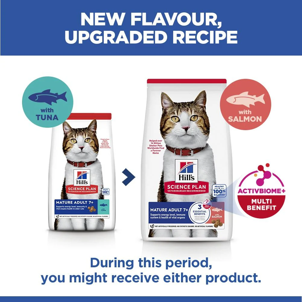 Hill's Science Plan Mature Adult Dry Cat Food with Salmon - Image 9