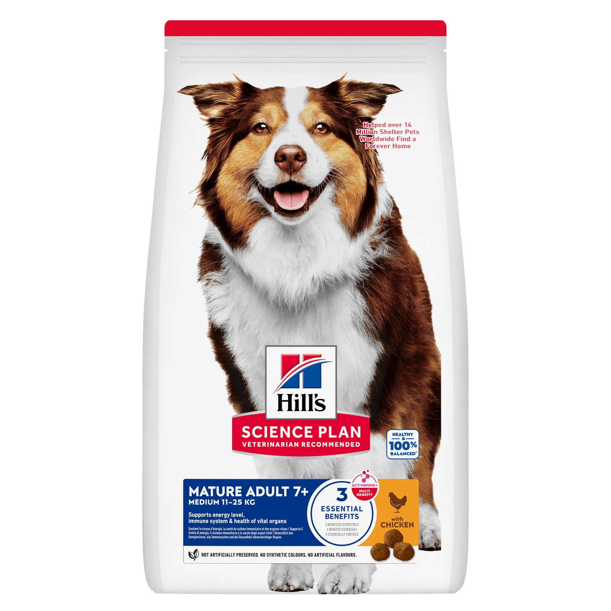 Hill's Science Plan Mature Adult Medium Breed Dry Dog Food with Chicken