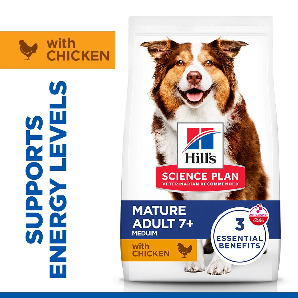 Hill's Science Plan Mature Adult Medium Breed Dry Dog Food with Chicken - Image 2