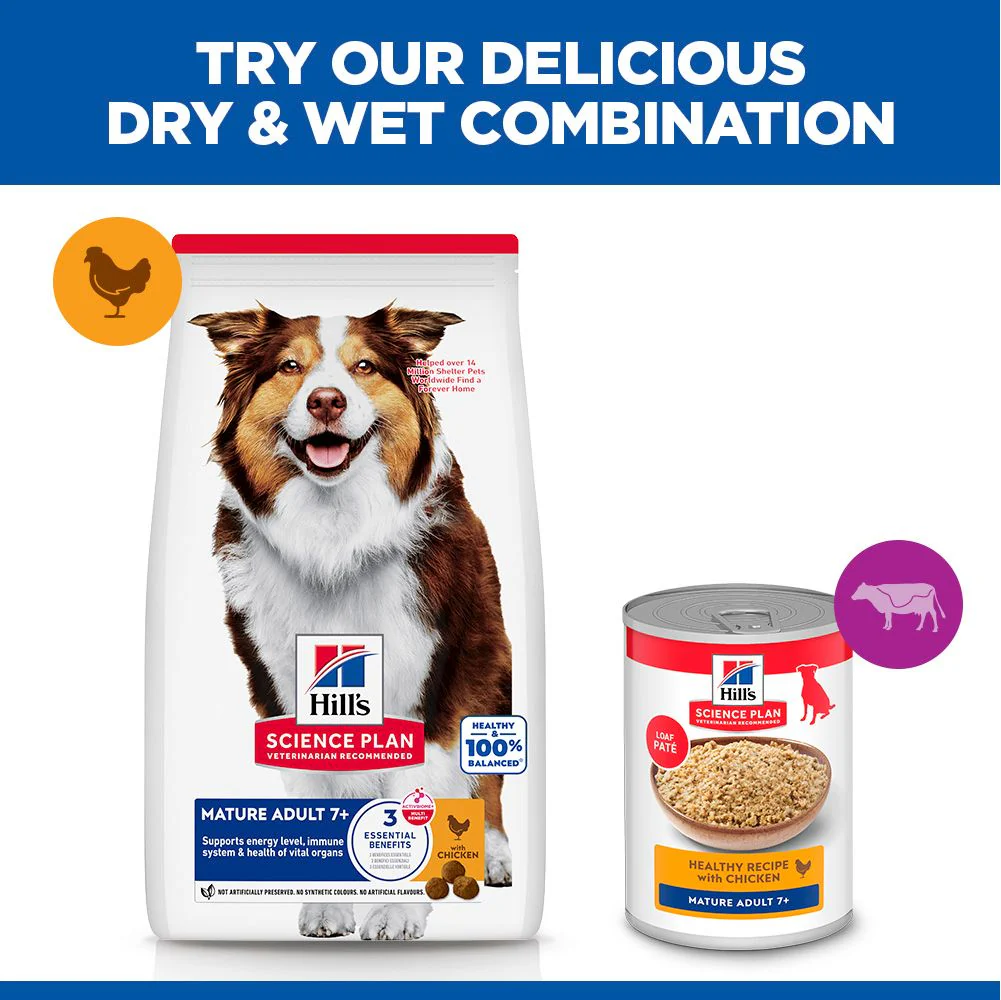Hill's Science Plan Mature Adult Medium Breed Dry Dog Food with Chicken - Image 6