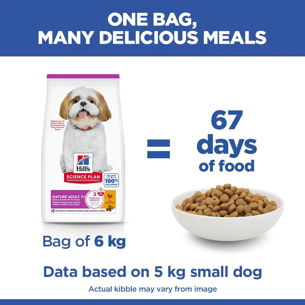 Hill's Science Plan Mature Adult Small & Mini Breed Dry Dog Food with Chicken - Image 5