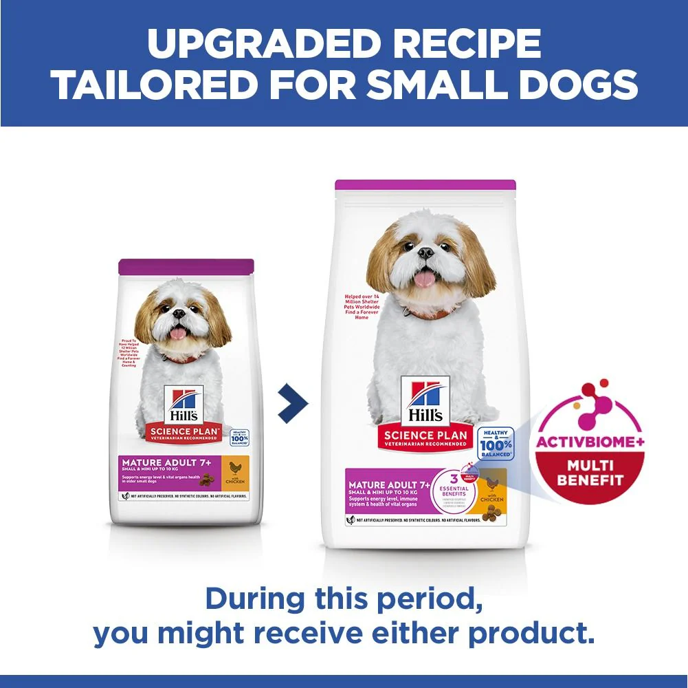Hill's Science Plan Mature Adult Small & Mini Breed Dry Dog Food with Chicken - Image 9