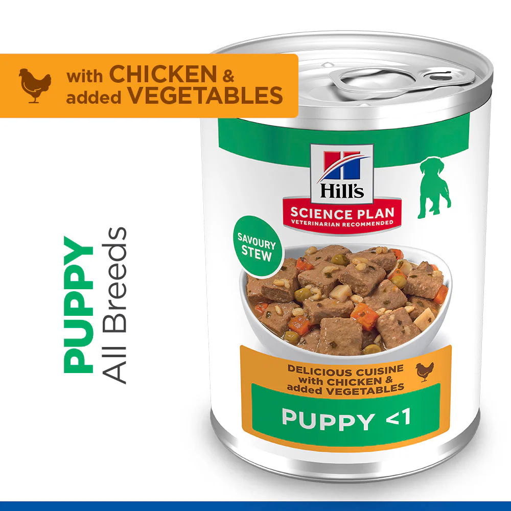 Hill's Science Plan Puppy Savoury Stew with Chicken & added Vegetables Wet Dog Food - Image 2