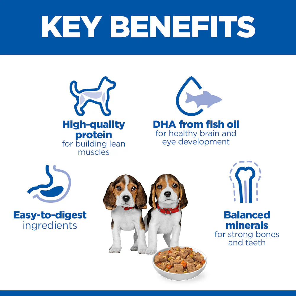 Hill's Science Plan Puppy Savoury Stew with Chicken & added Vegetables Wet Dog Food - Image 3