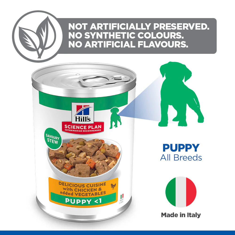 Hill's Science Plan Puppy Savoury Stew with Chicken & added Vegetables Wet Dog Food - Image 5