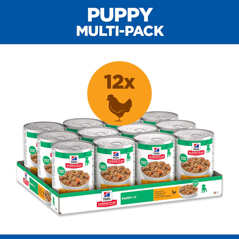 Hill's Science Plan Puppy Savoury Stew with Chicken & added Vegetables Wet Dog Food - Image 9