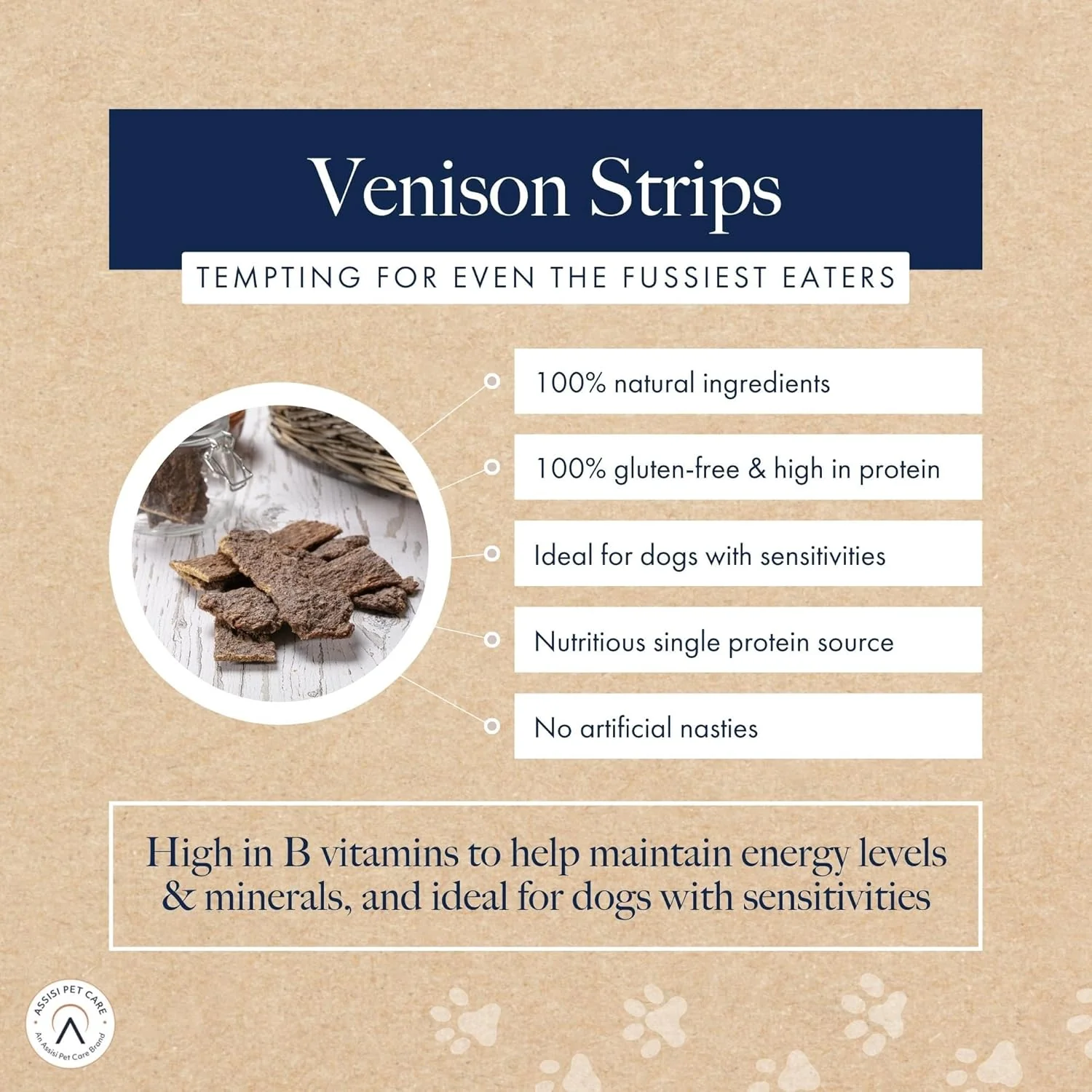 Hollings 100% Natural Venison Strips Dog Treat - Image 3