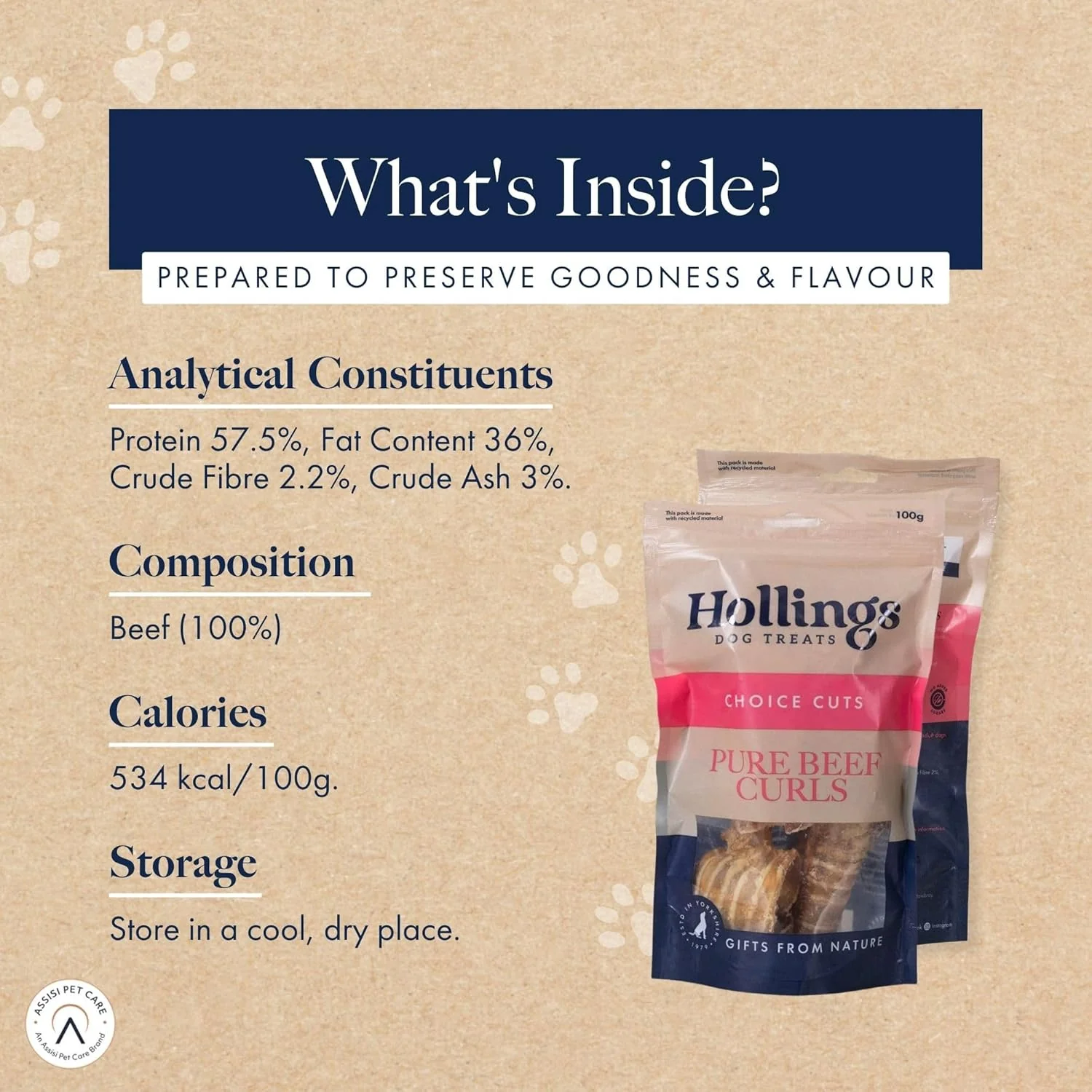 Hollings Grain-Free Beef Curls Dog Treats - Image 2