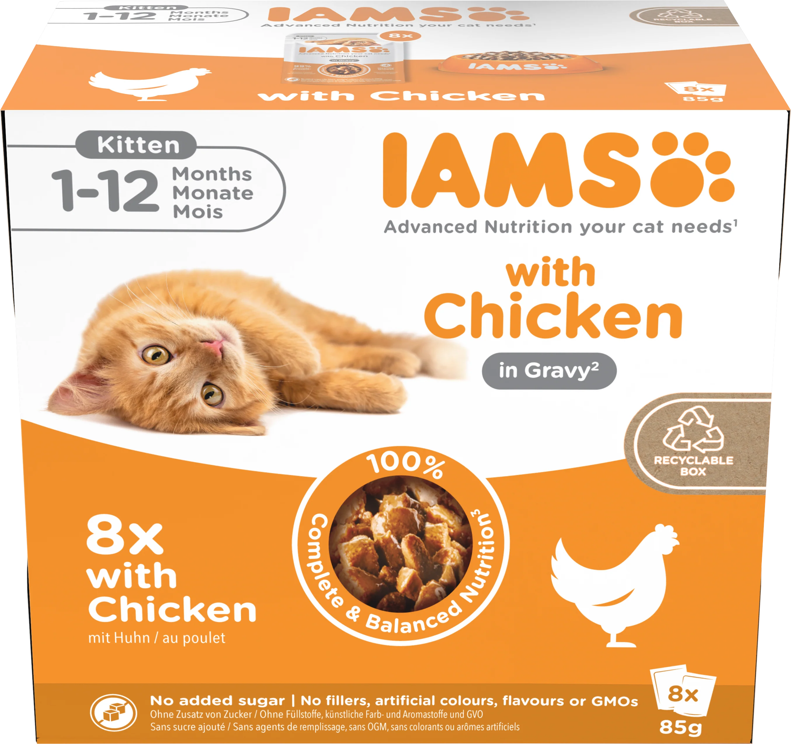 Iams Delights Kitten Wet Cat Food with Chicken in Gravy - Image 2