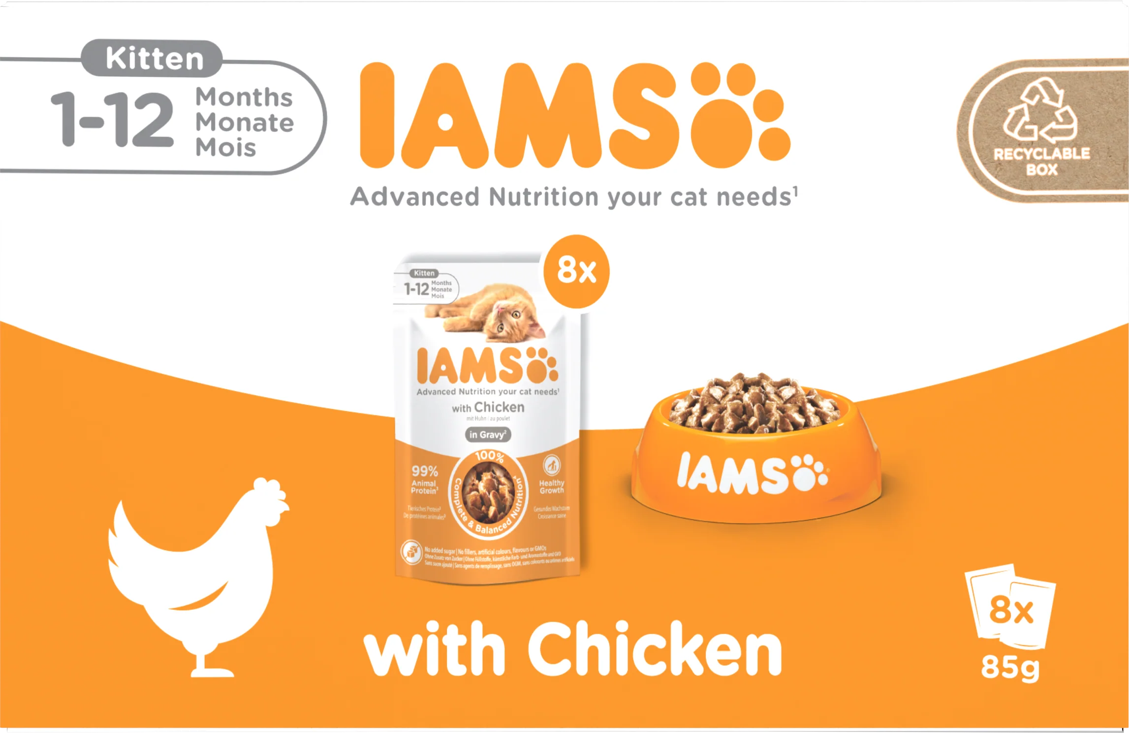 Iams Delights Kitten Wet Cat Food with Chicken in Gravy - Image 5