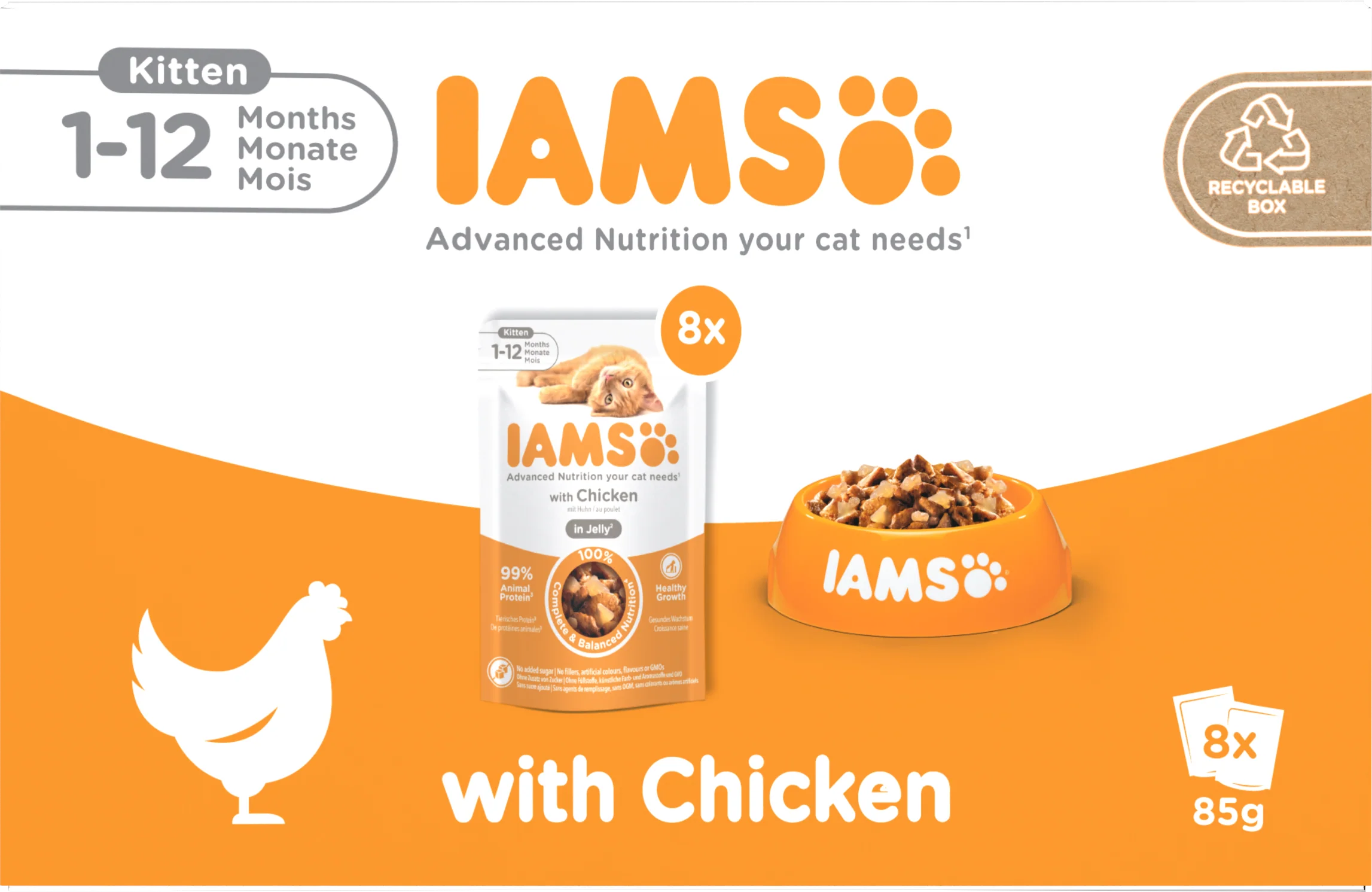 Iams Delights Kitten Wet Cat Food with Chicken in Jelly - Image 4