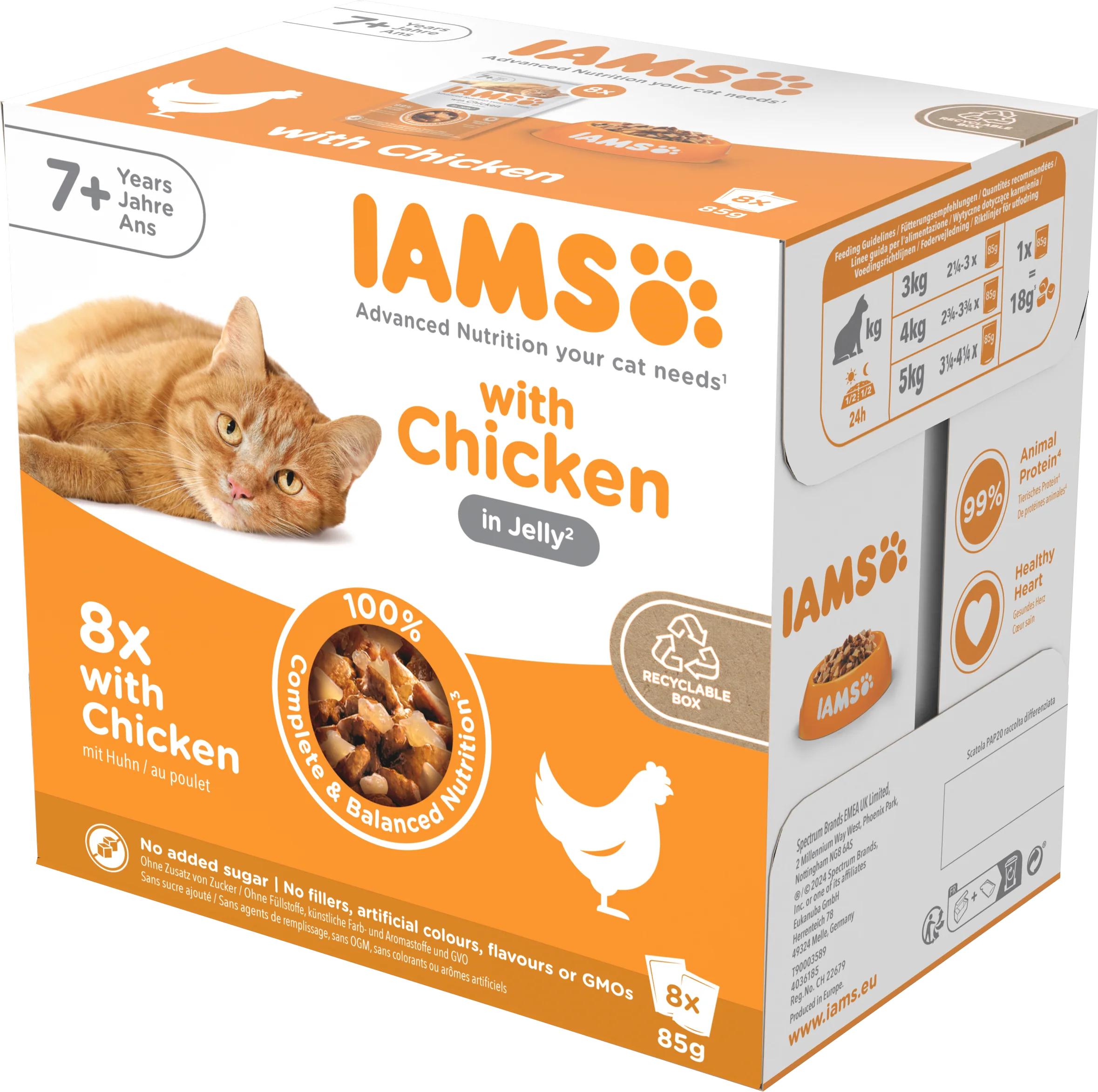 Iams Delights Senior Wet Cat Food with Chicken in Jelly - Image 2