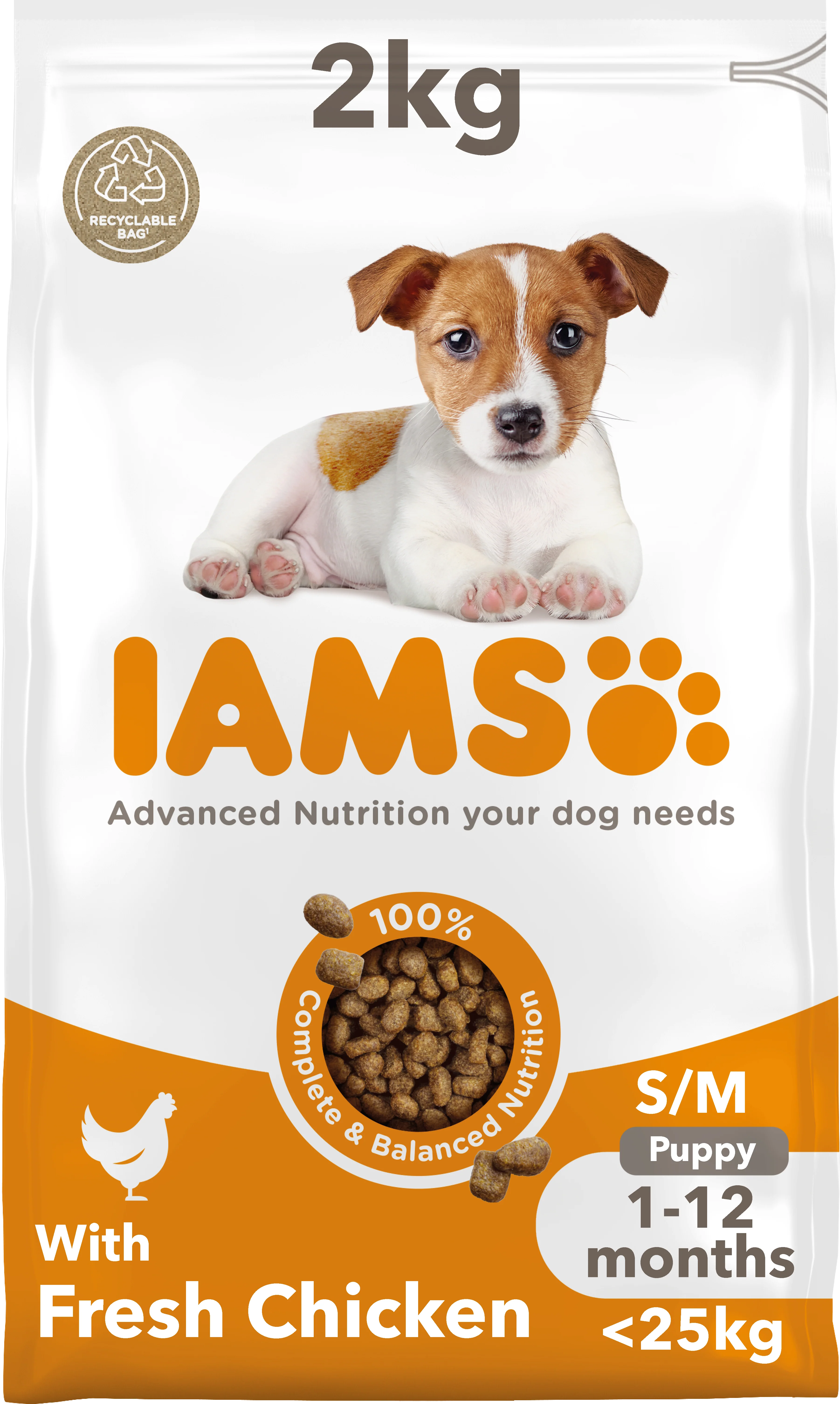 Iams Vitality Puppy Small/Medium Breed Dry Dog Food - Chicken