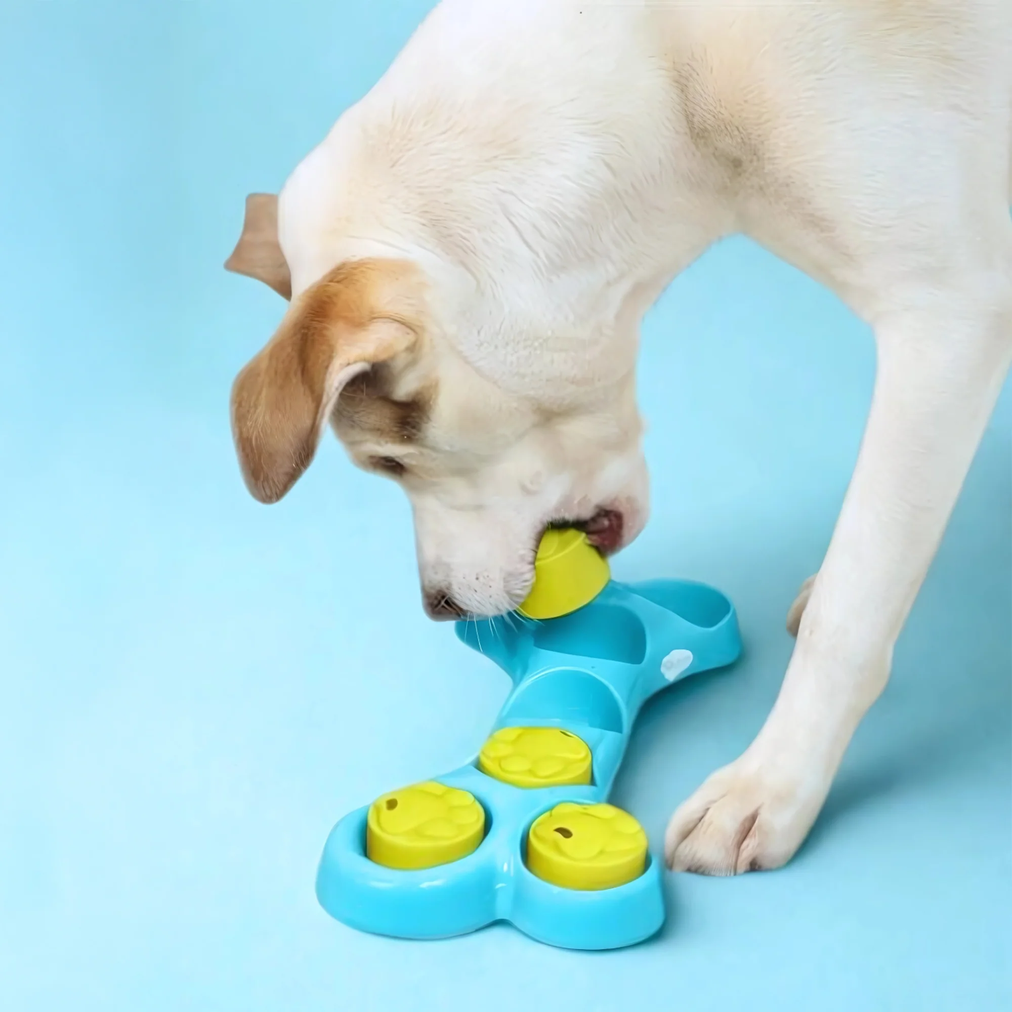 iQuties Bone Hide Interactive Puzzle Treat Dispenser Dog Toy - Image 4
