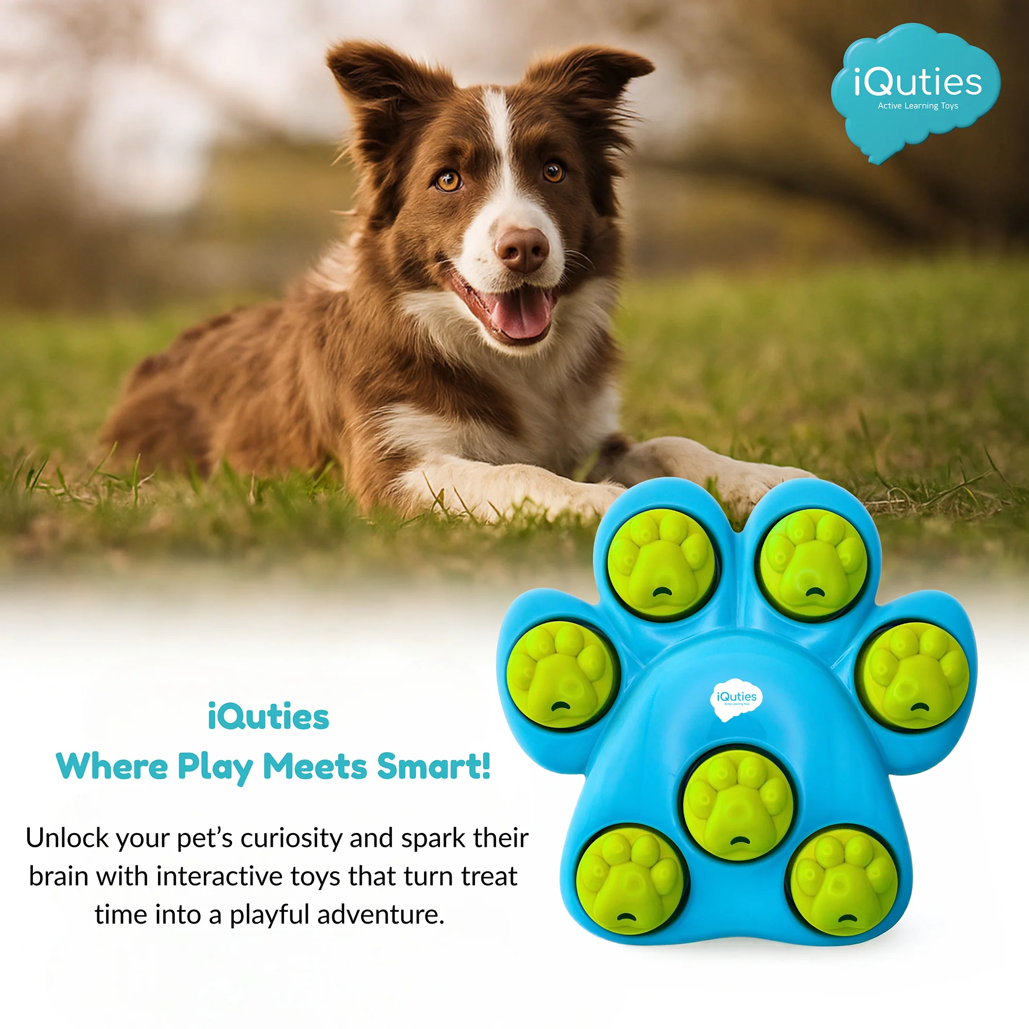 iQuties Paw Hide Interactive Treat Dispenser Dog Toy - Image 4
