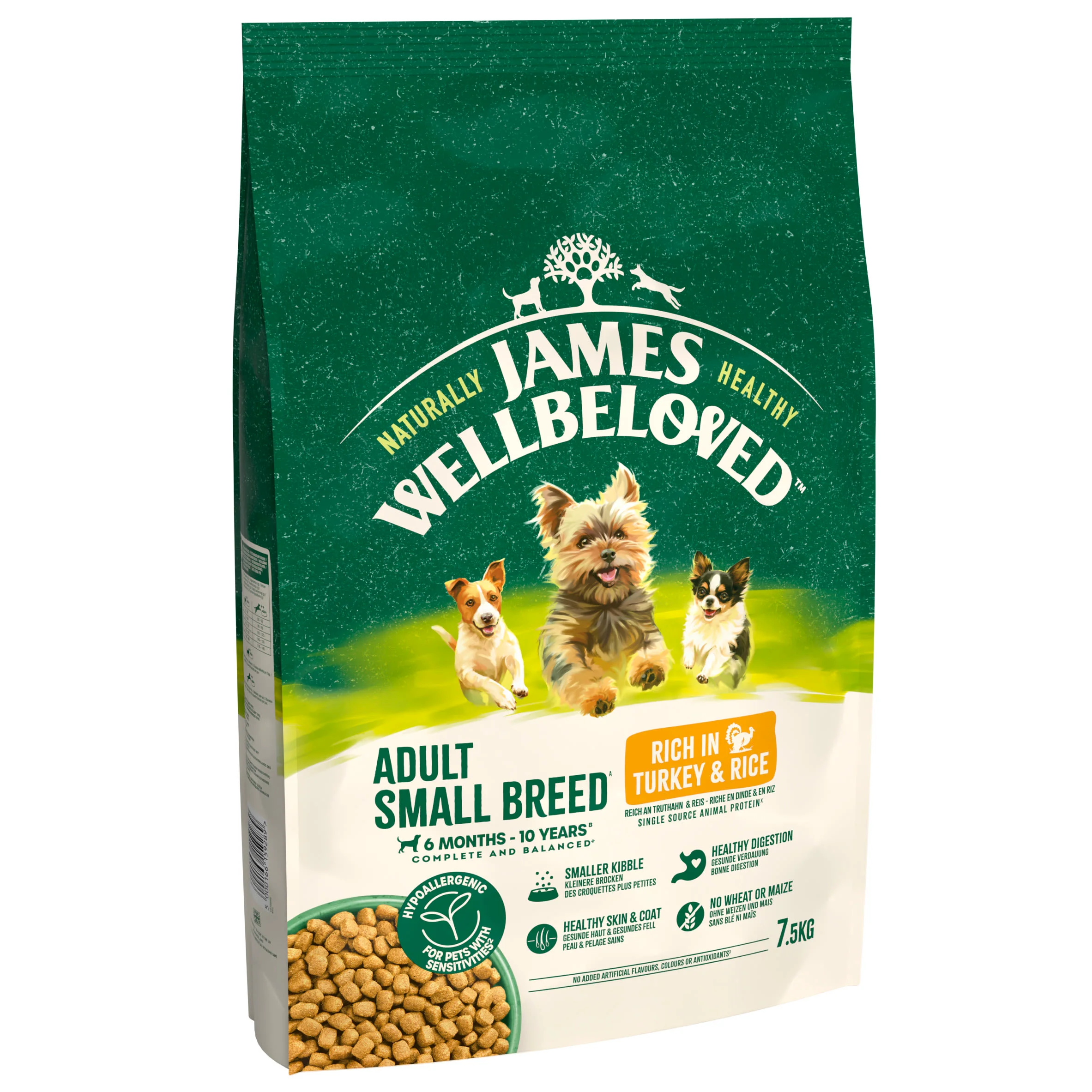 James Wellbeloved Adult Small Breed Dry Dog Food Turkey & Rice - Image 2