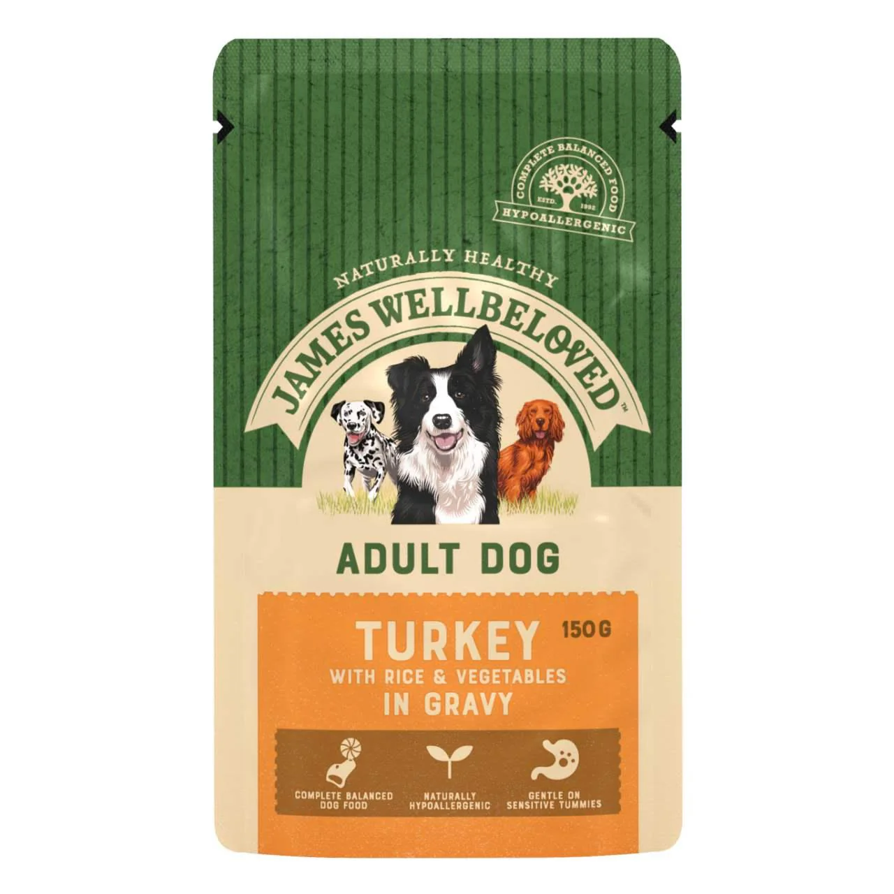 James Wellbeloved Adult Wet Dog Food Pouches - Turkey & Rice - Image 4