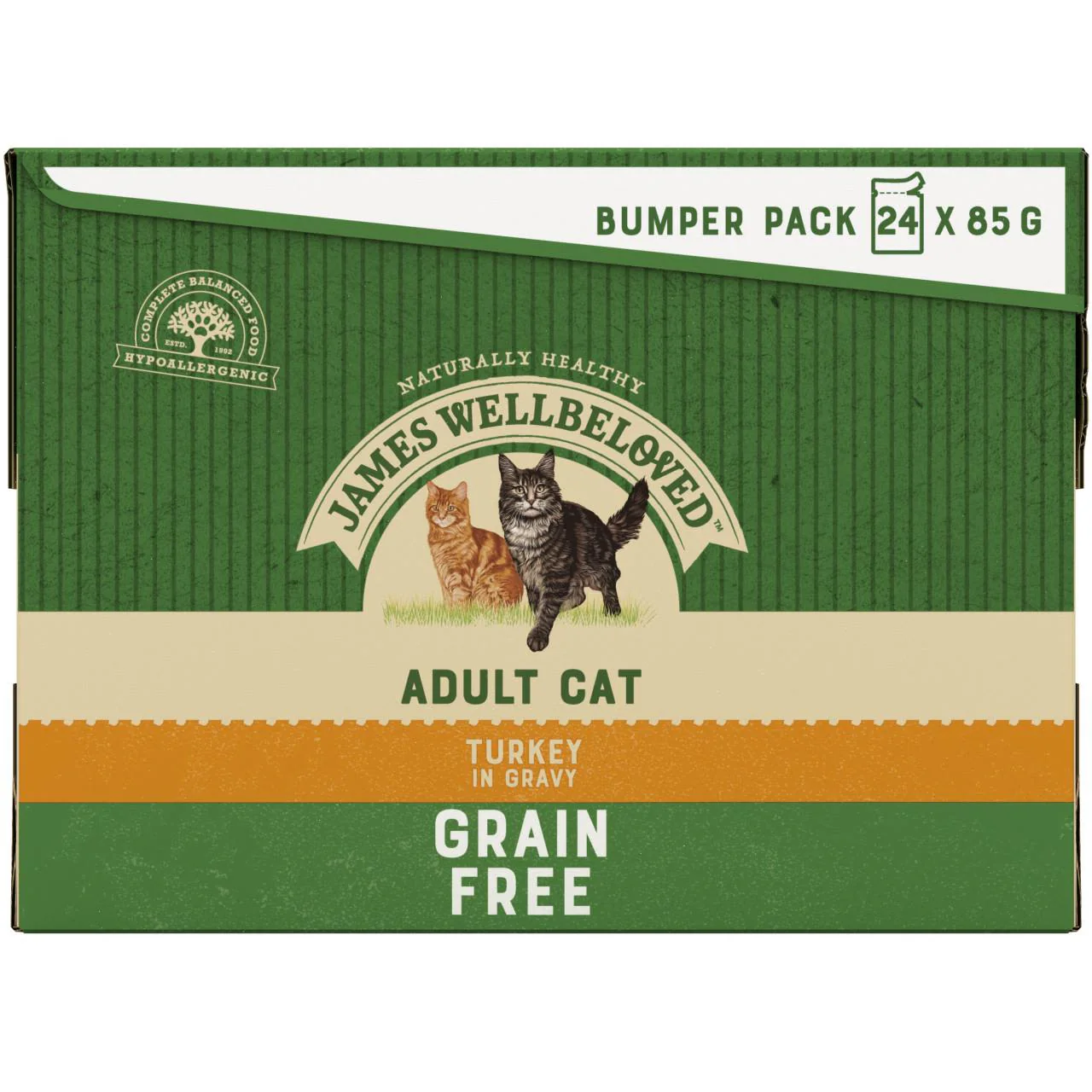 James Wellbeloved Grain Free Adult Cat Food Pouches Turkey in Gravy - Image 3