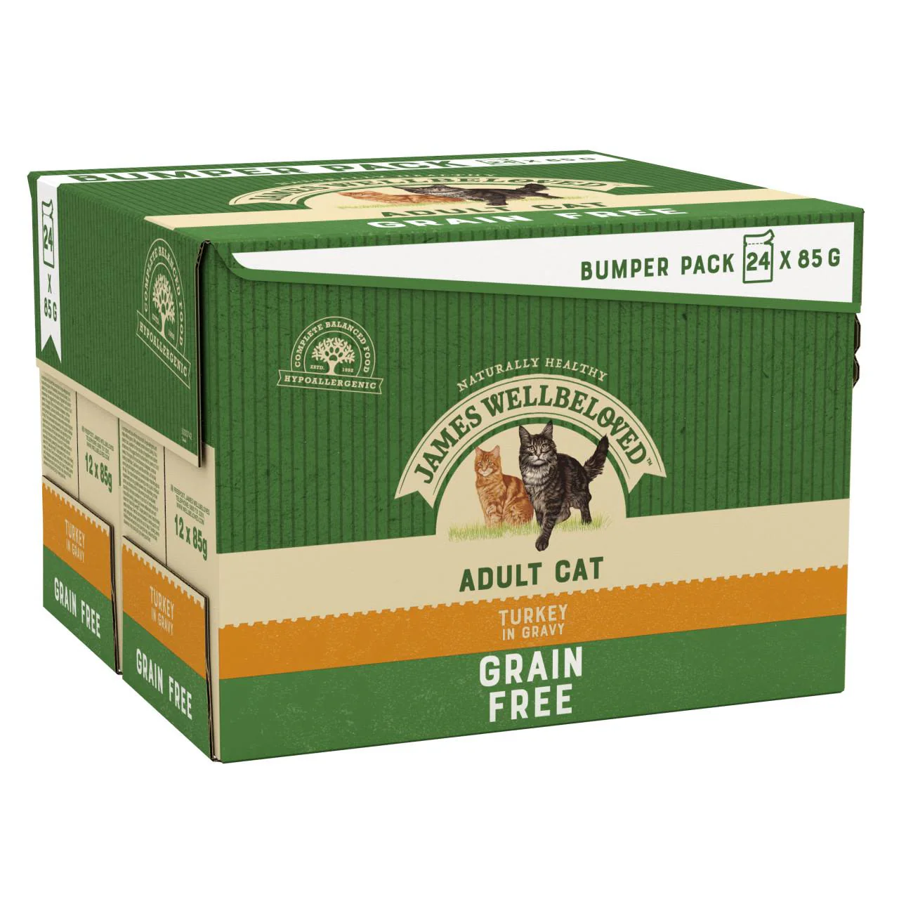 James Wellbeloved Grain Free Adult Cat Food Pouches Turkey in Gravy - Image 4