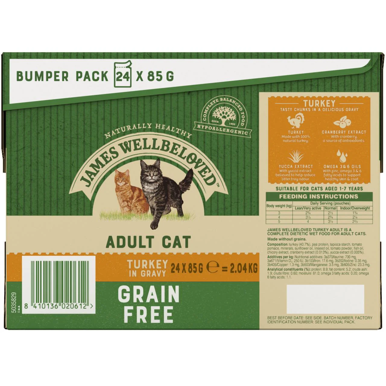 James Wellbeloved Grain Free Adult Cat Food Pouches Turkey in Gravy - Image 5